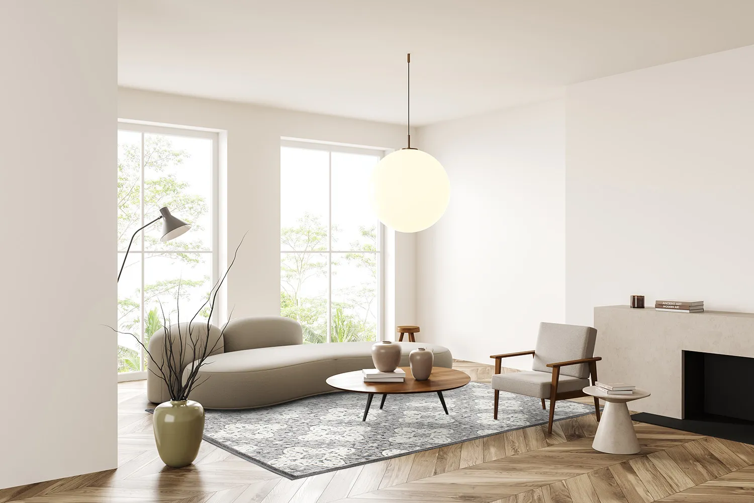 Shaggy Indoor-Outdoor - Hampton (gris)