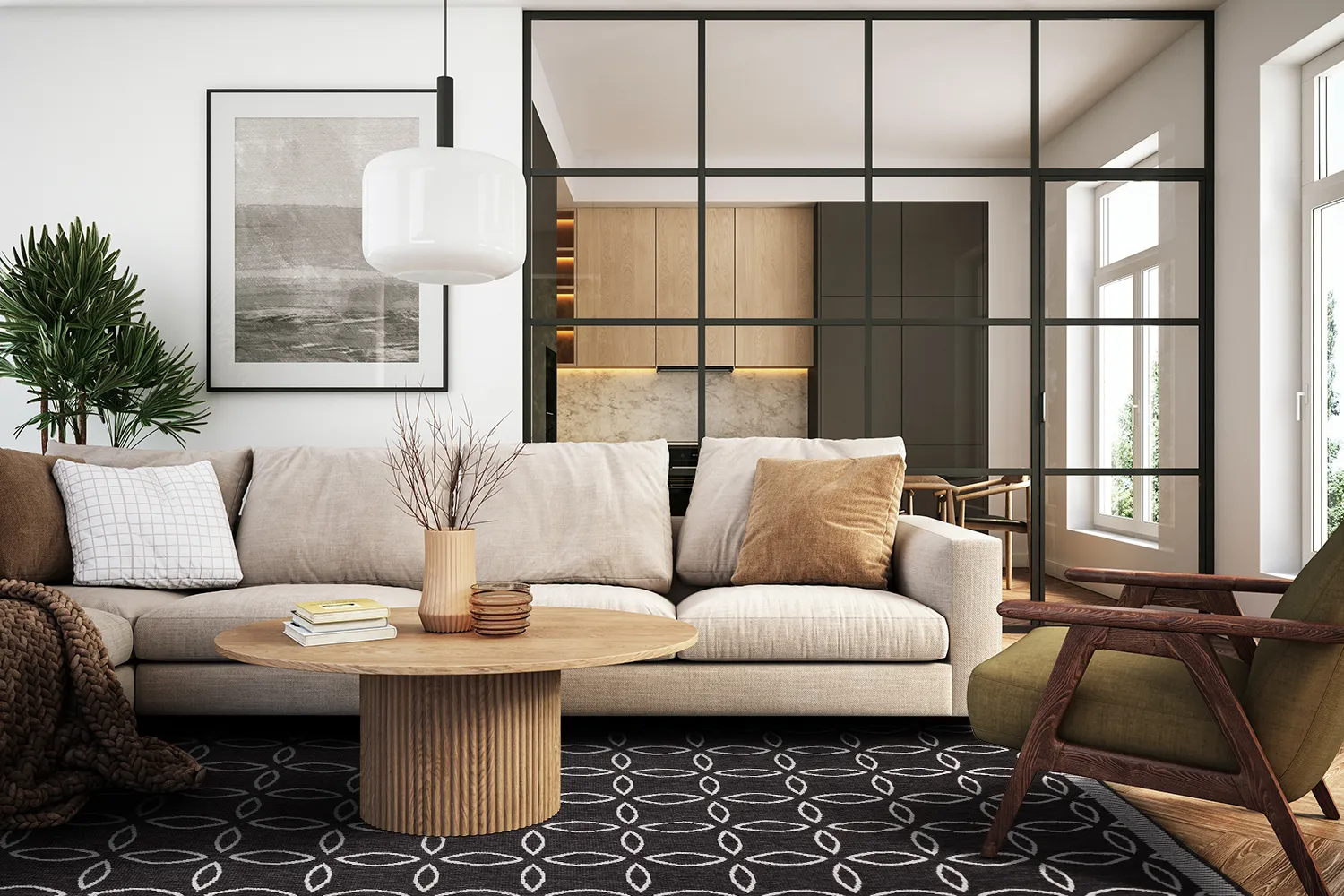 Alfombras de Interior/Exterior - Dewey (negro)