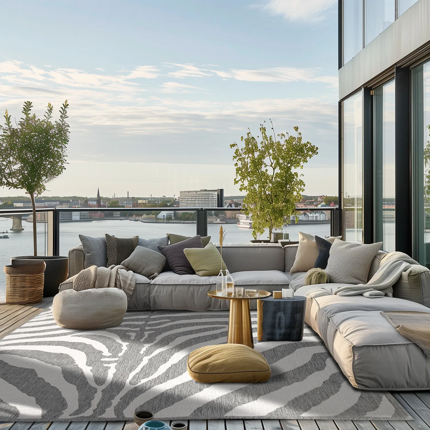 Alfombras de Interior/Exterior - Winona (gris)