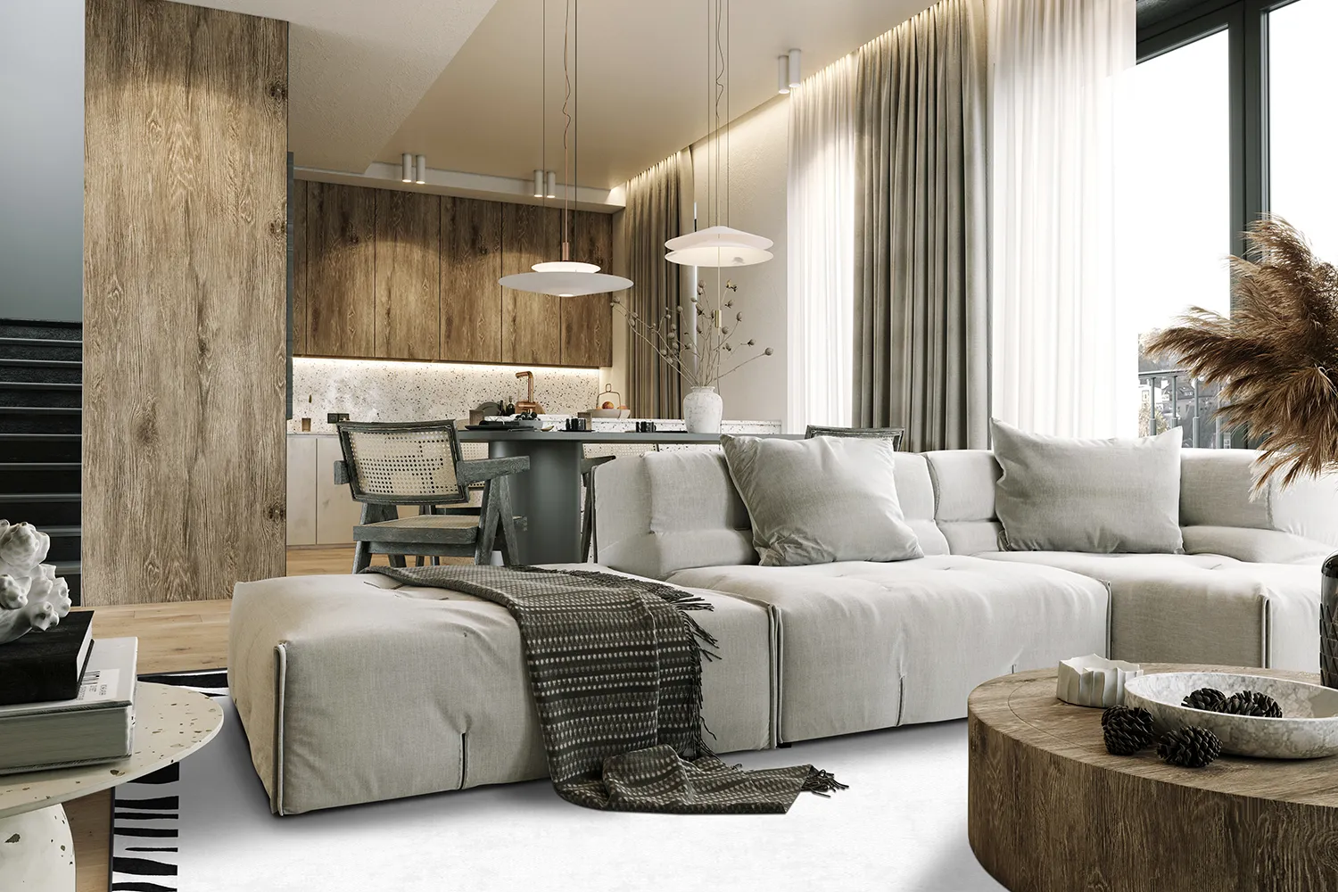 Alfombra Wilton - Zebra boarder (negro/blanco)