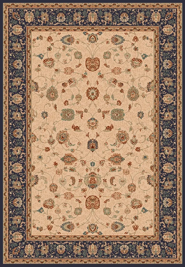 Alfombra Wilton - Romia (beige/azul)