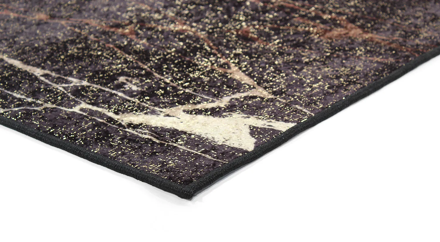 Alfombra Wilton - Nara (negro/oro)