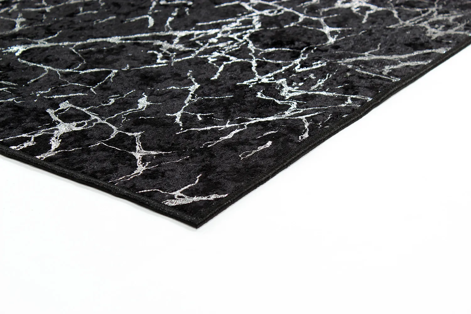 Alfombra Wilton - Zaria (negro/plata)