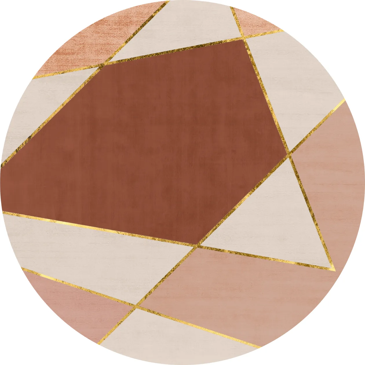 Alfombras redondeadas - Jade (beige/rosa)