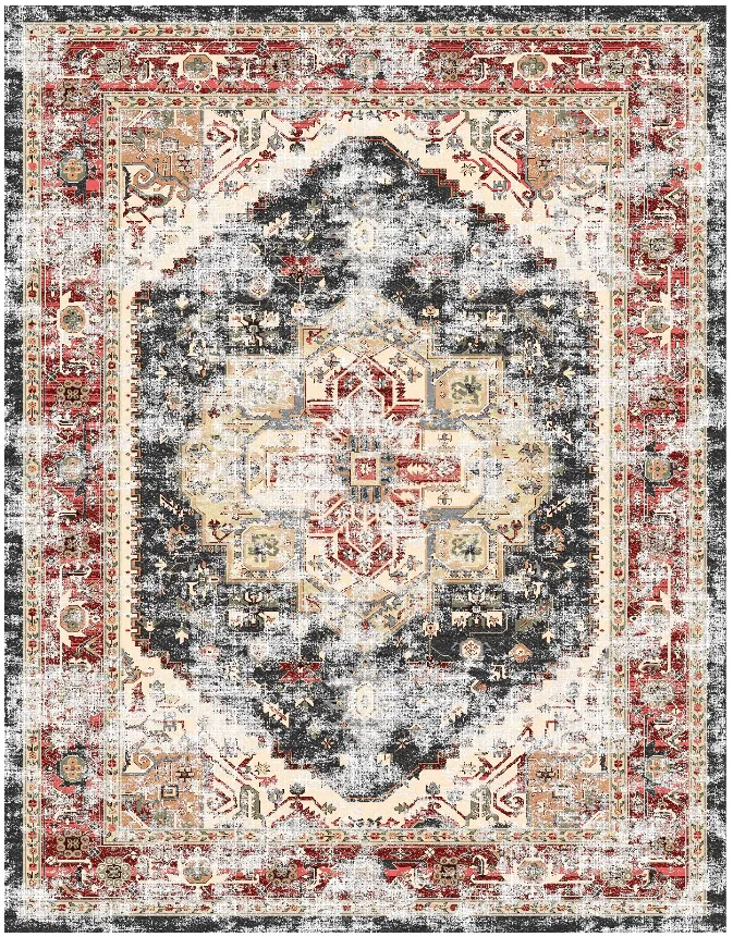 Alfombra Wilton - Javis (rojo/multicolor)