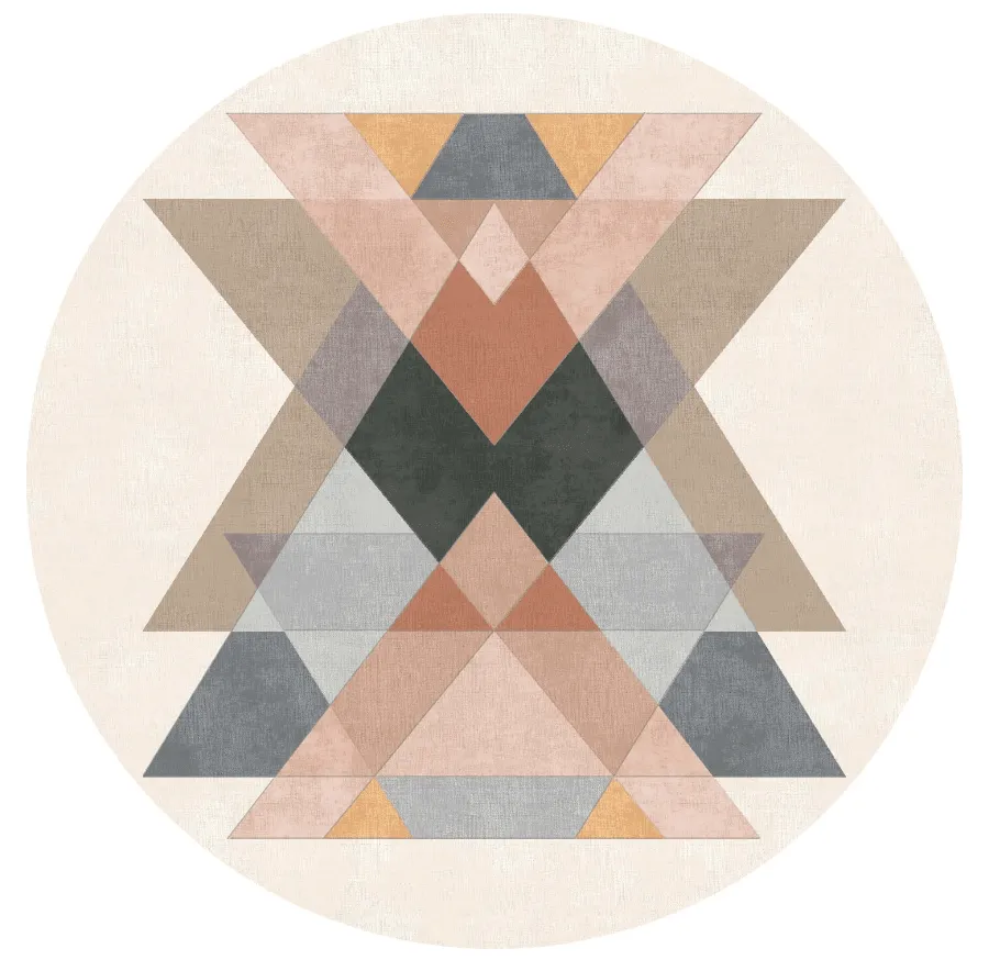 Alfombras redondeadas - Jeral (beige/multicolor)