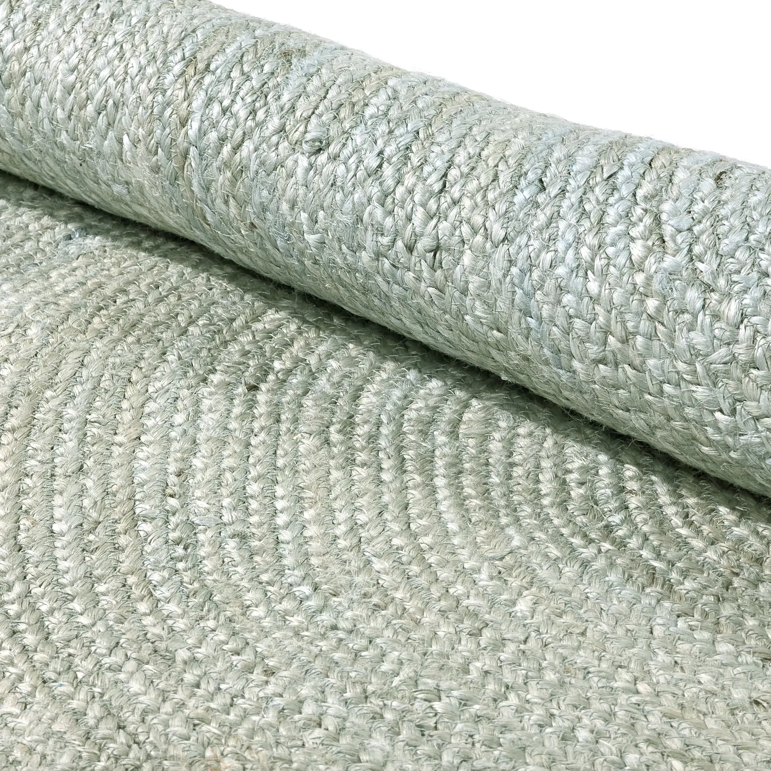 Alfombra redonda de yute - Amasia (gris)