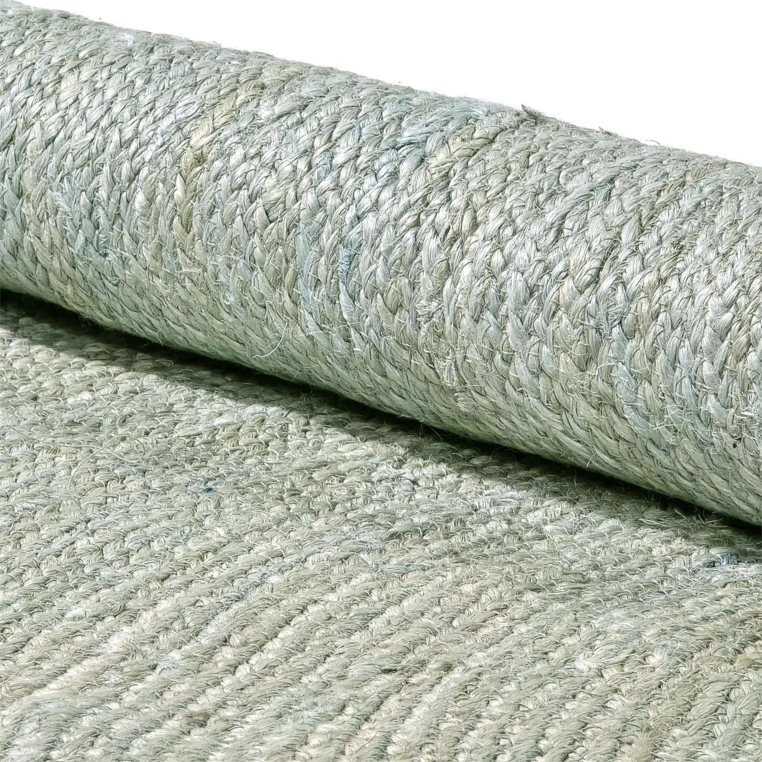 Alfombra redonda de yute - Amasia (gris)
