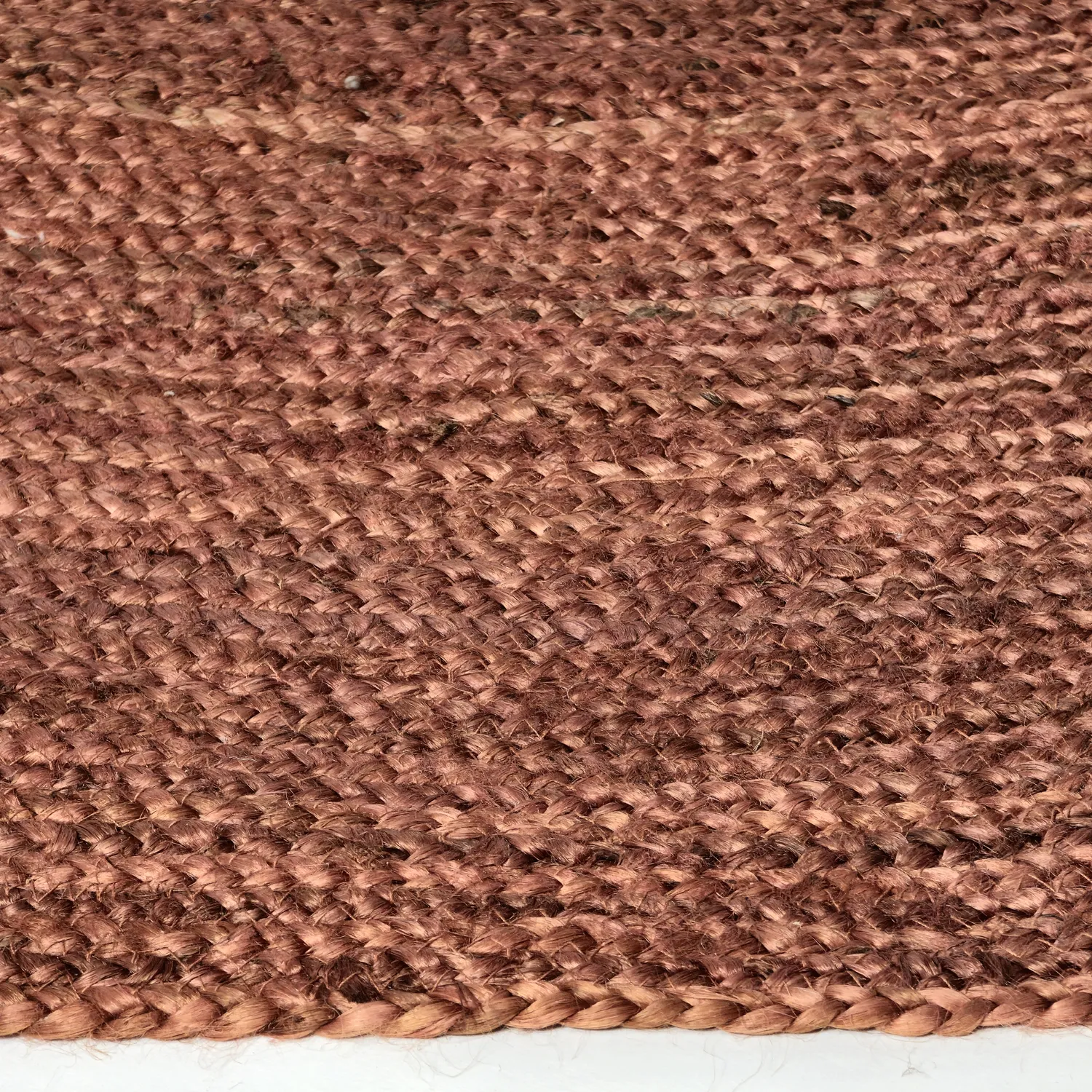 Alfombra redonda de yute - Amasia (castaña)