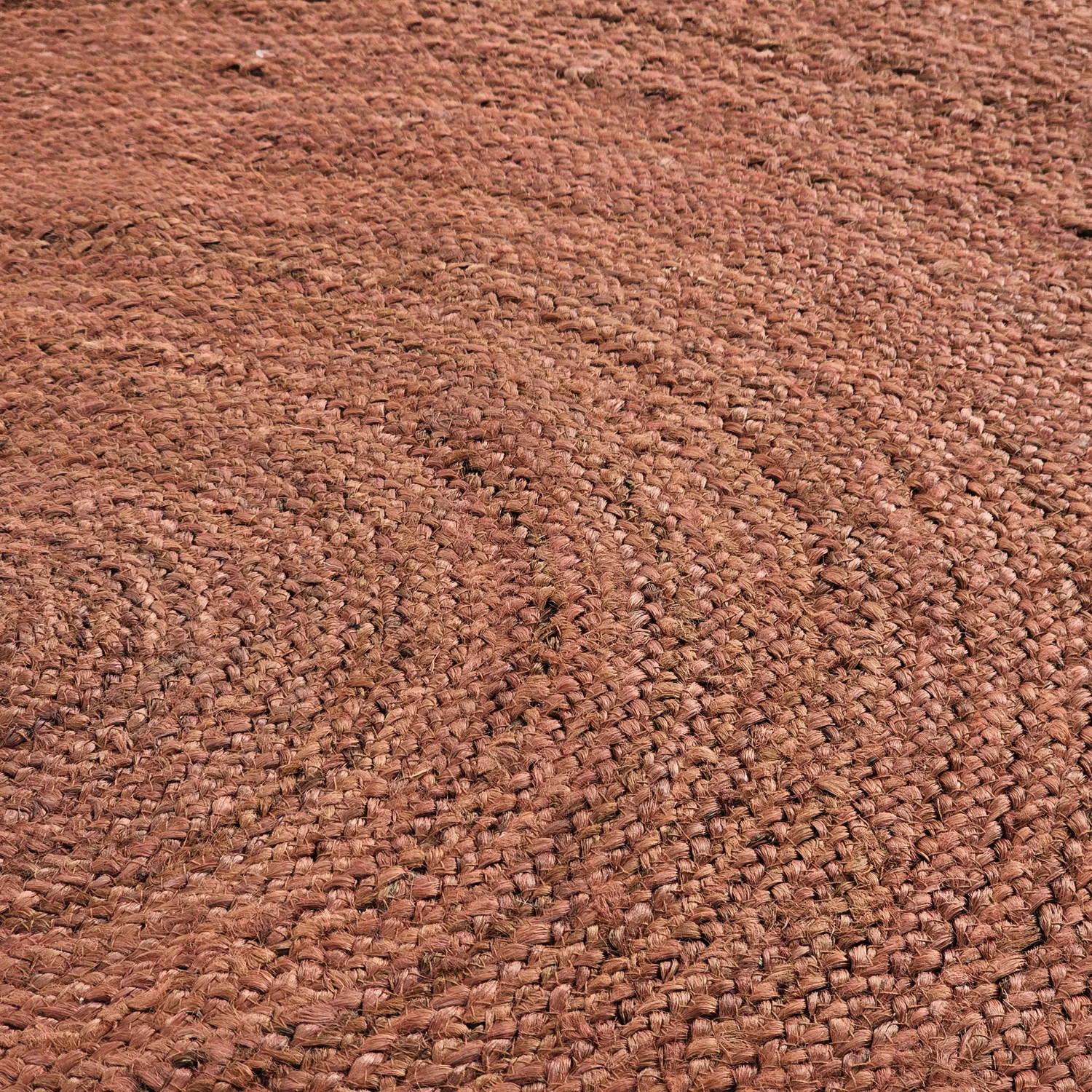 Alfombra redonda de yute - Amasia (castaña)