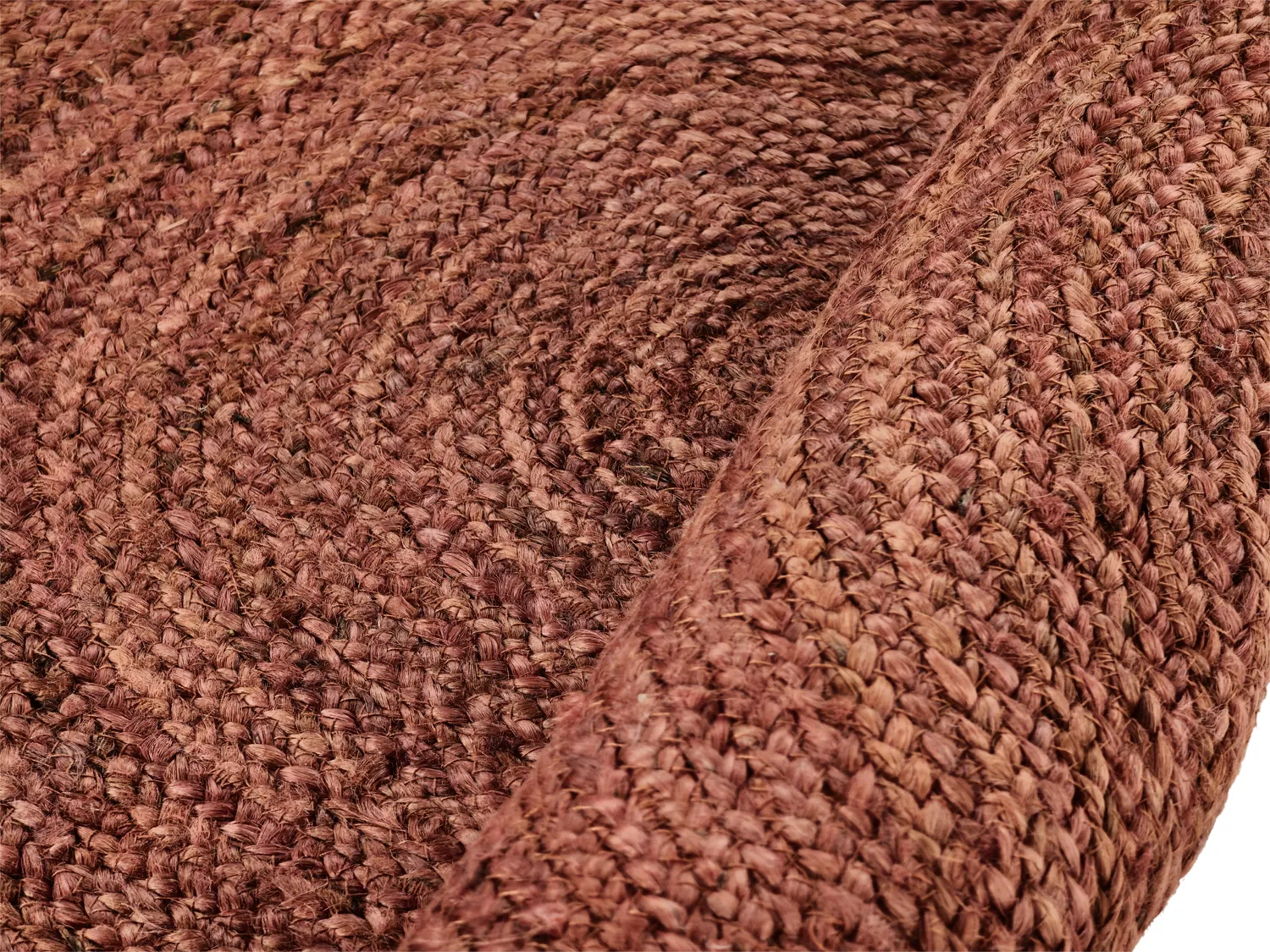 Alfombra redonda de yute - Amasia (castaña)