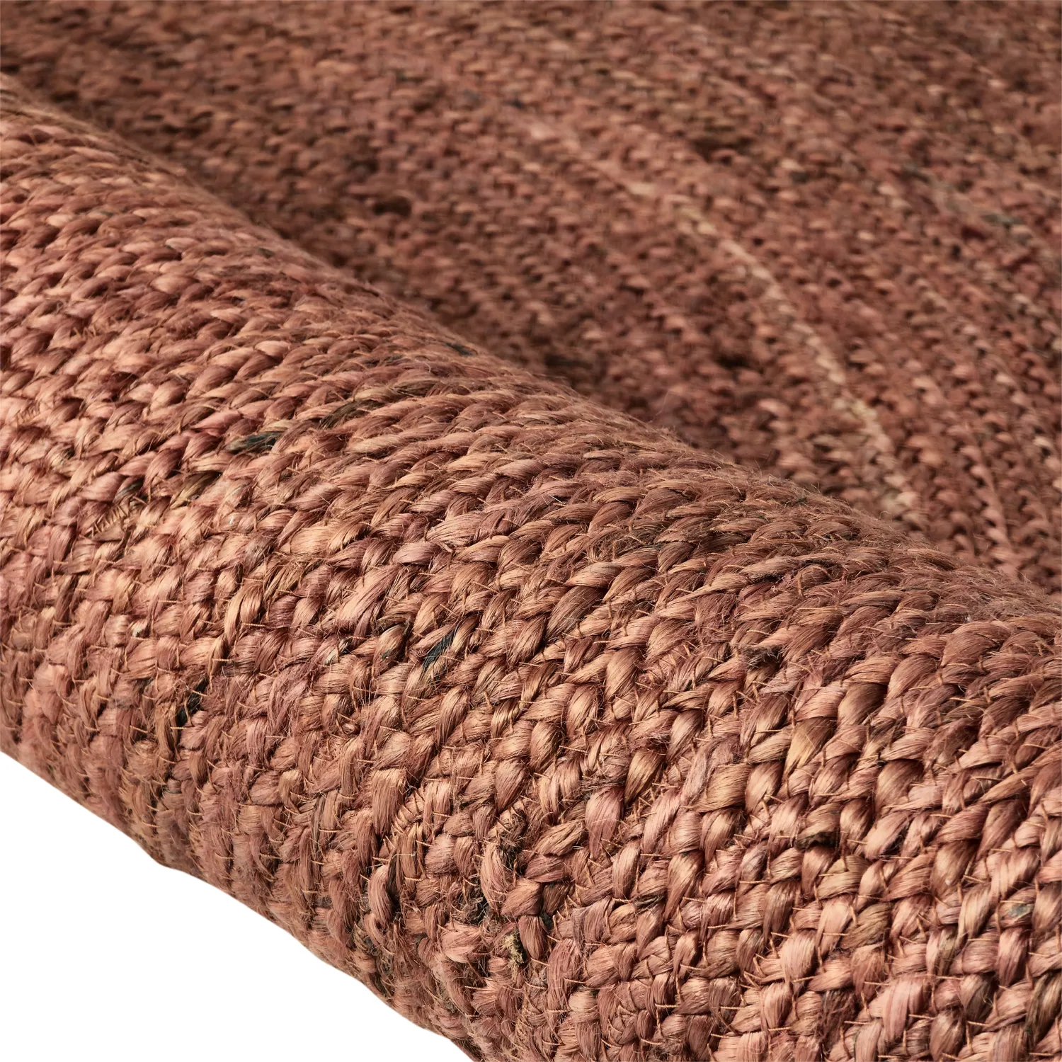Alfombra redonda de yute - Amasia (castaña)