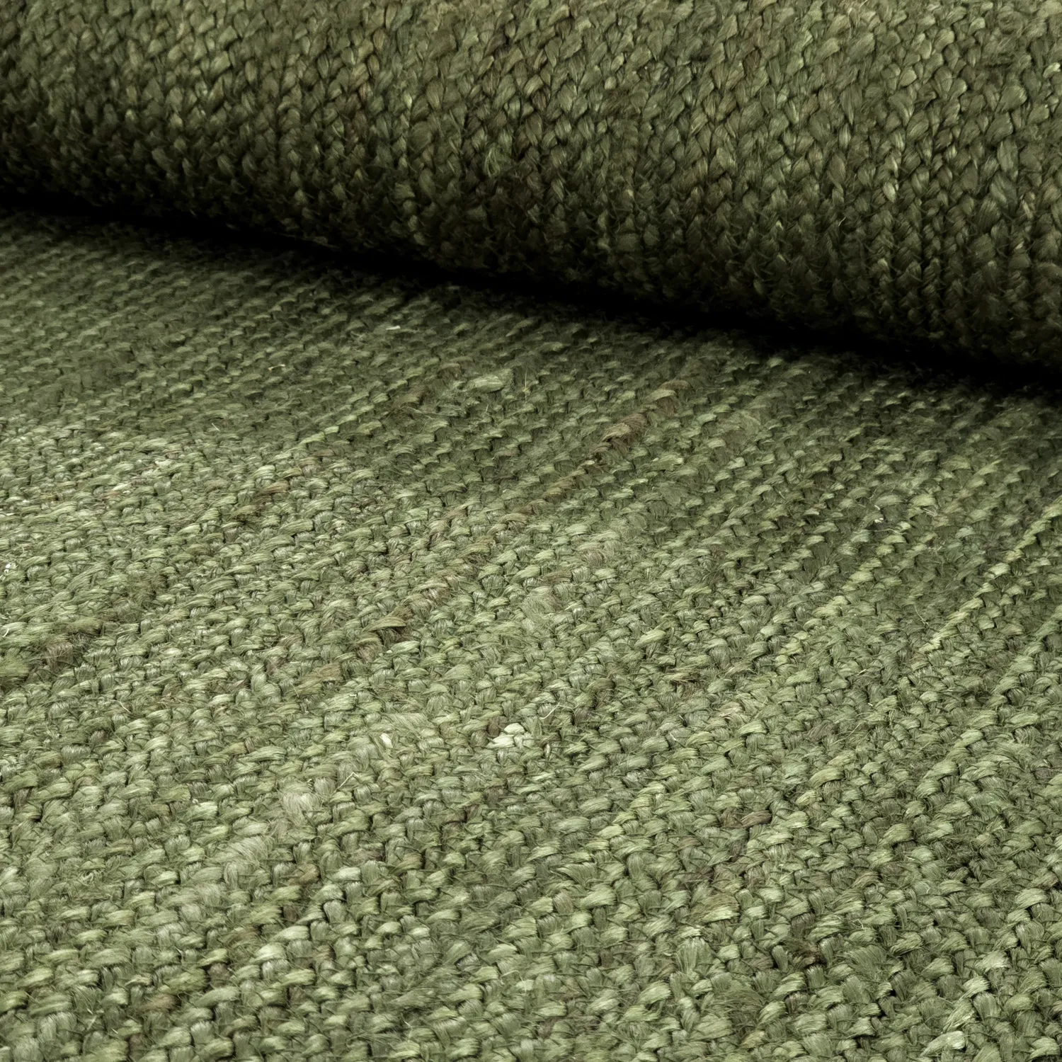 Alfombra de yute - Amasia (verde militar)