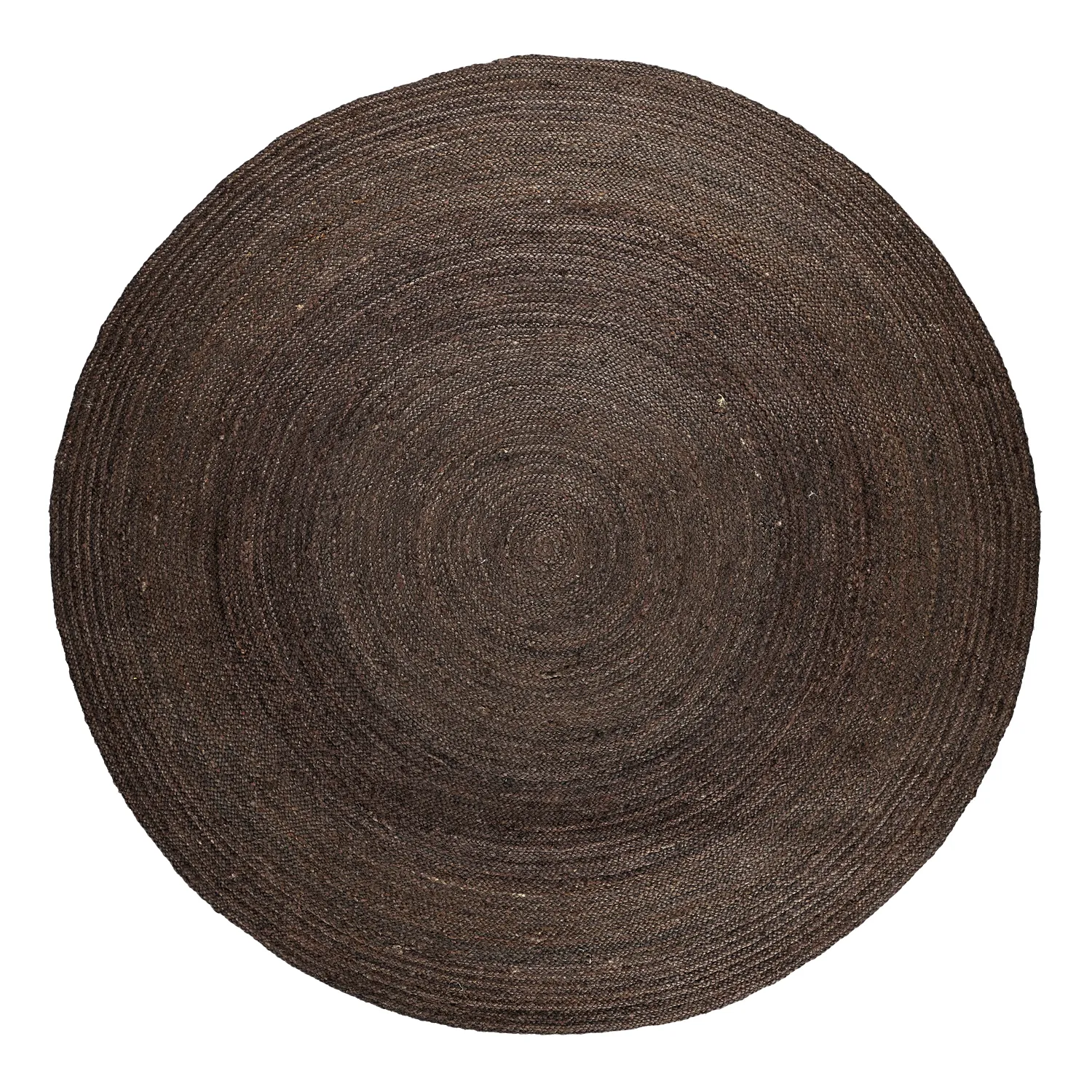 Alfombra redonda de yute - Amasia (gris oscuro)