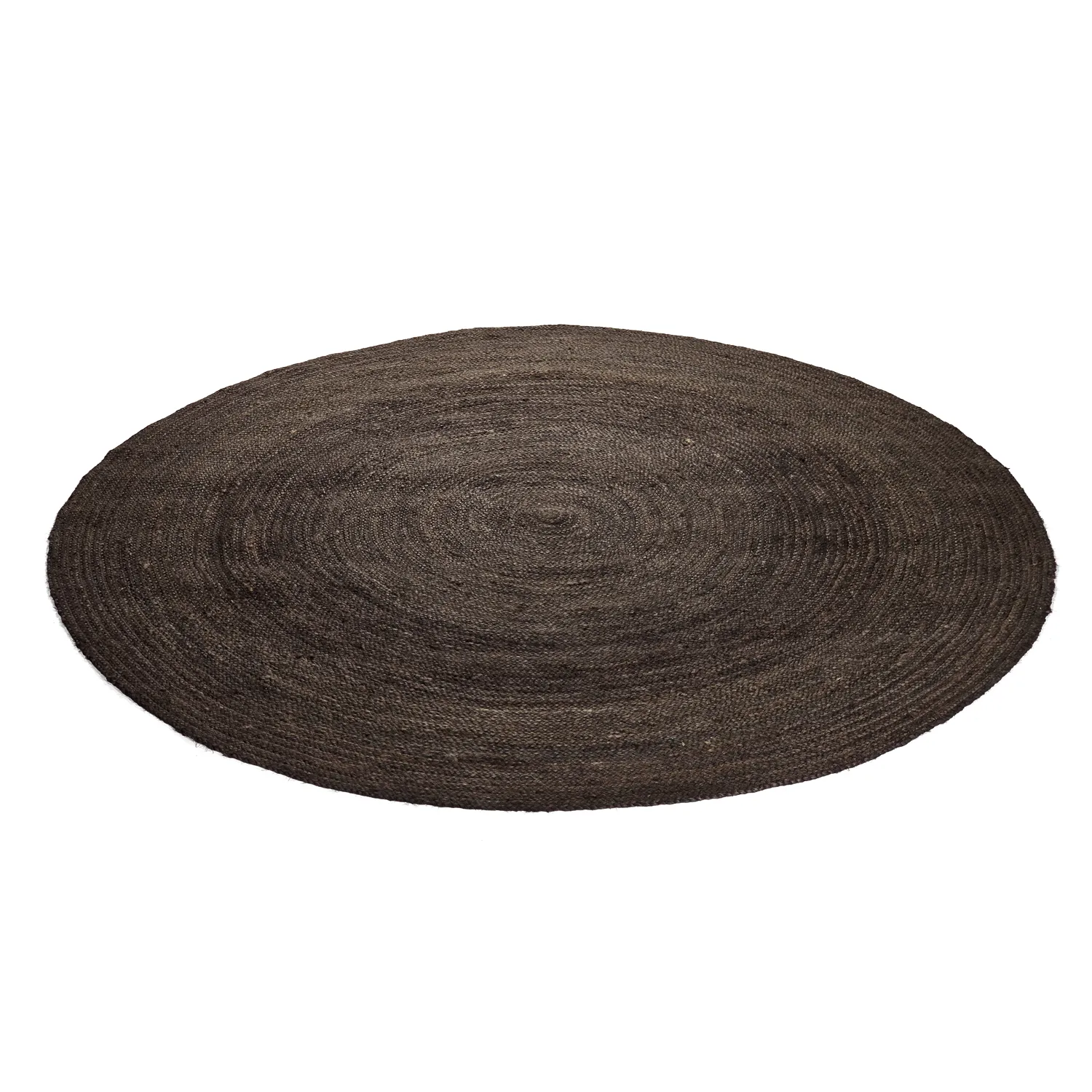 Alfombra redonda de yute - Amasia (gris oscuro)