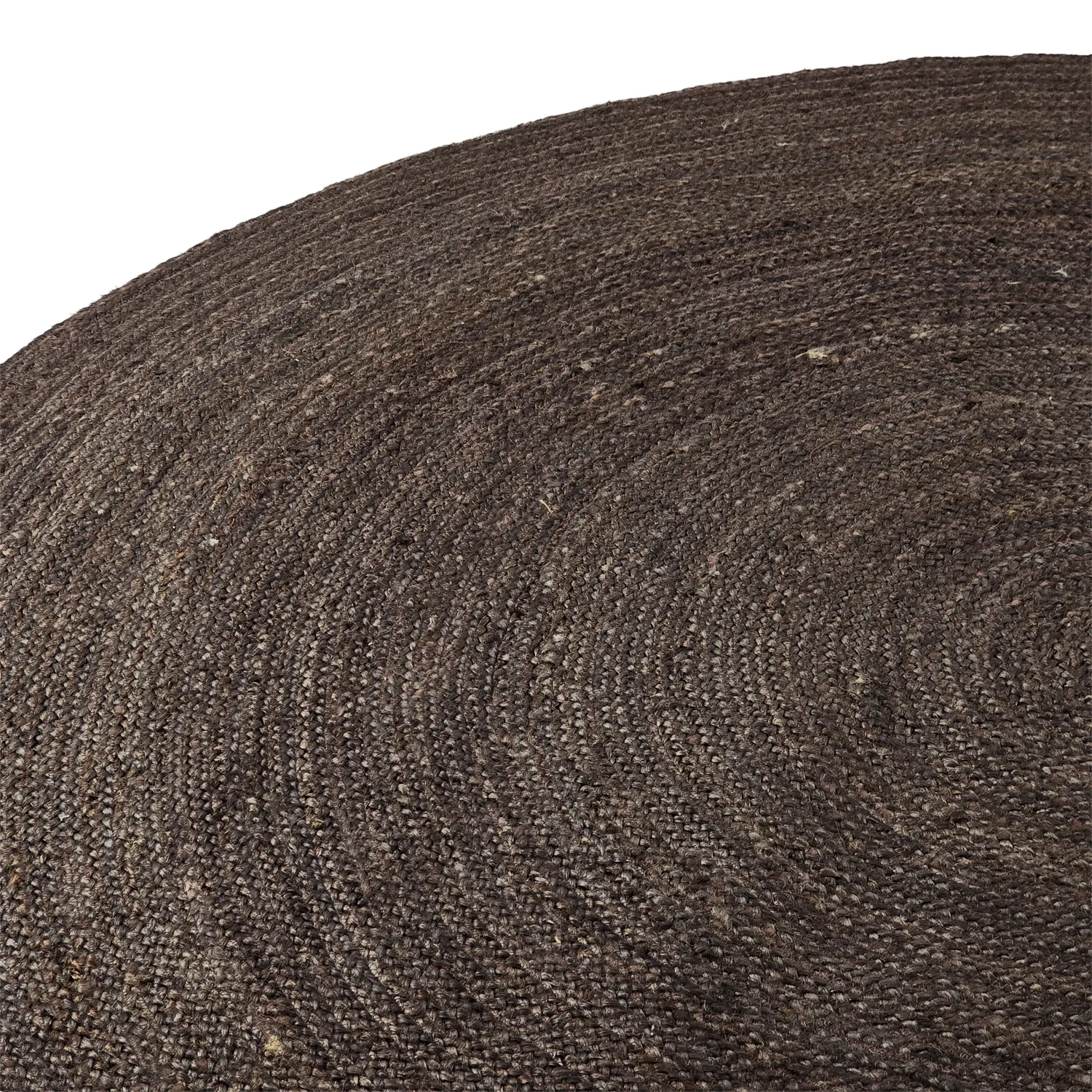 Alfombra redonda de yute - Amasia (gris oscuro)