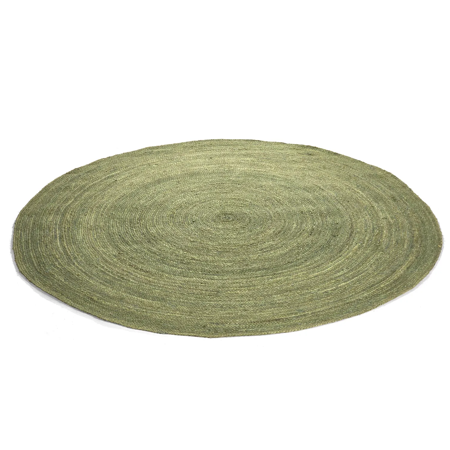 Alfombra redonda de yute - Amasia (aceituna)