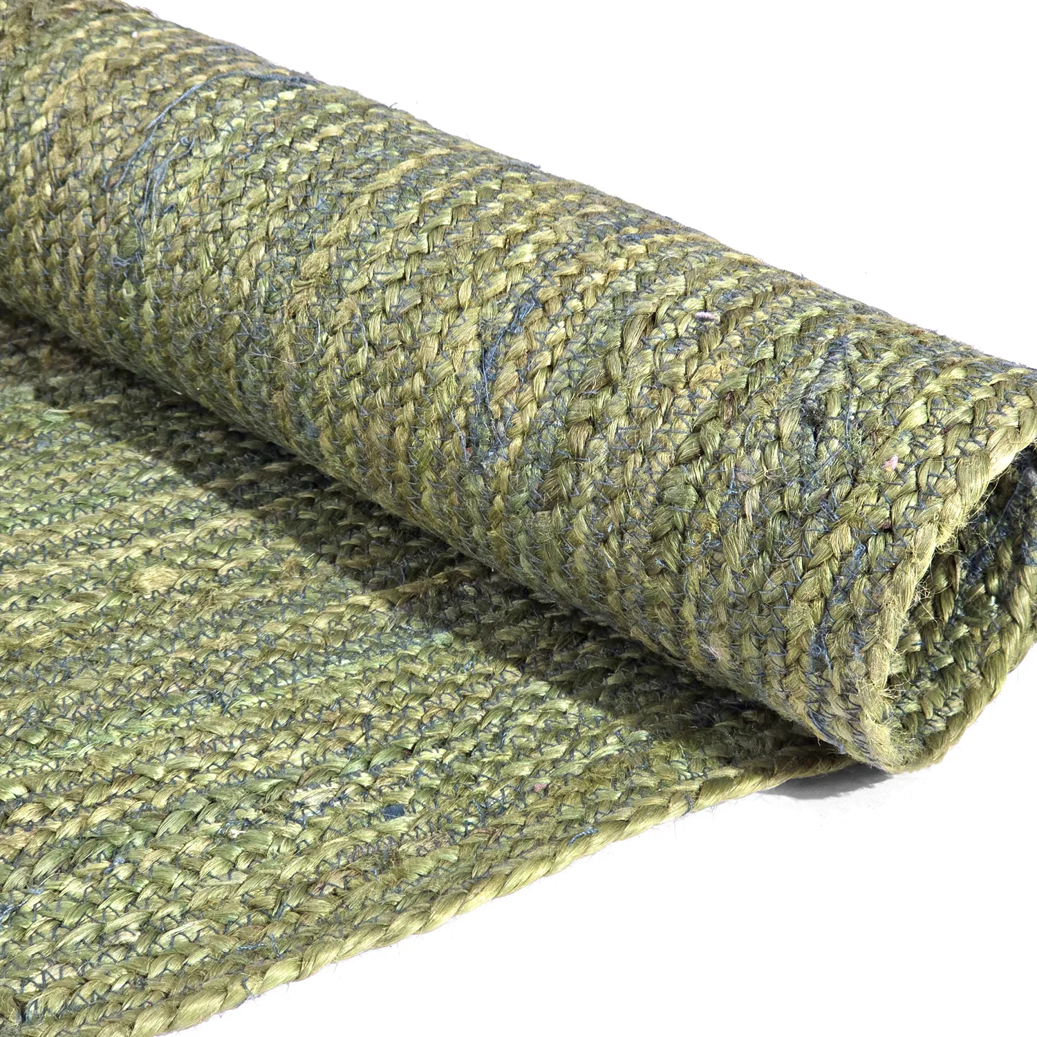 Alfombra redonda de yute - Amasia (aceituna)