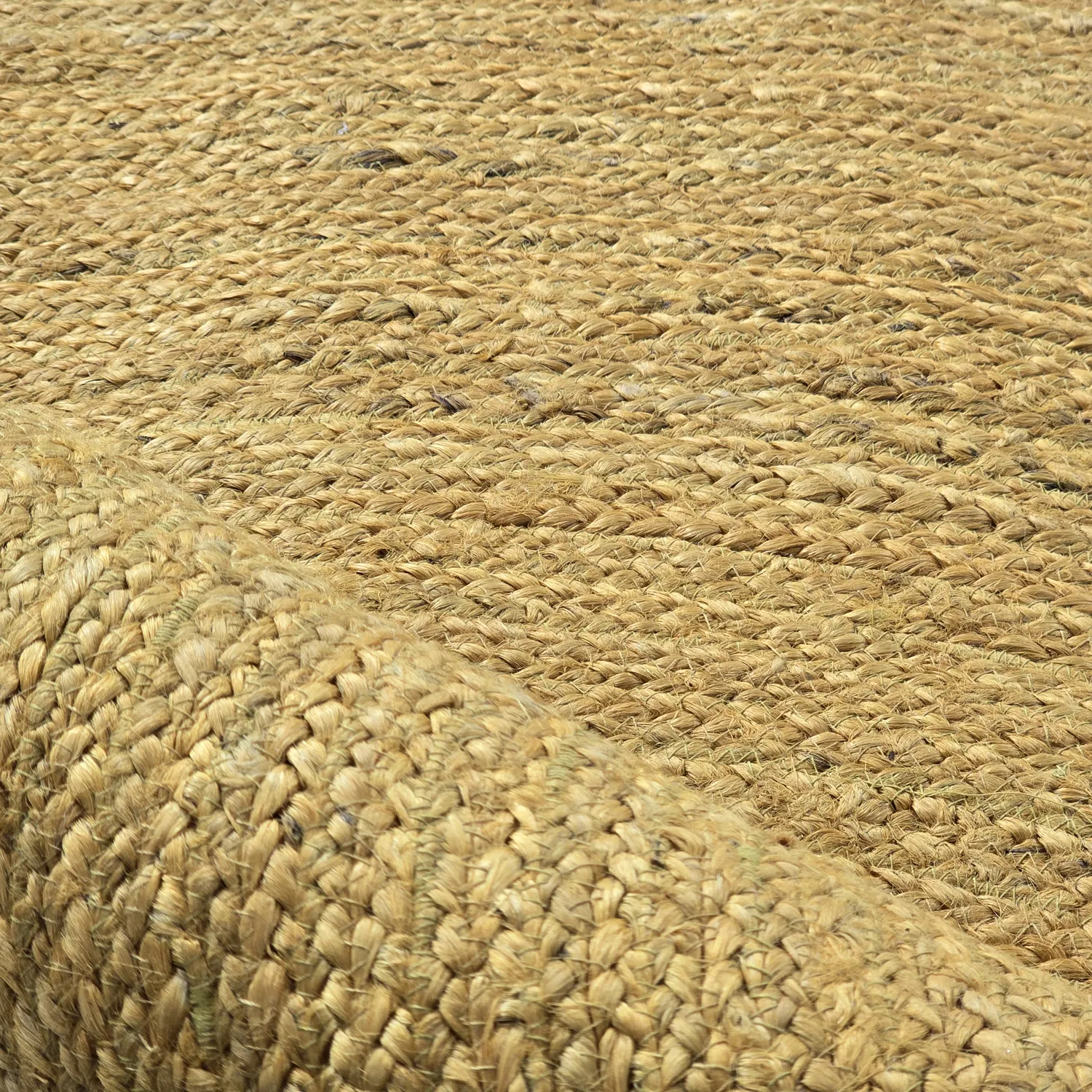 Alfombra redonda de yute - Amasia (naranja)