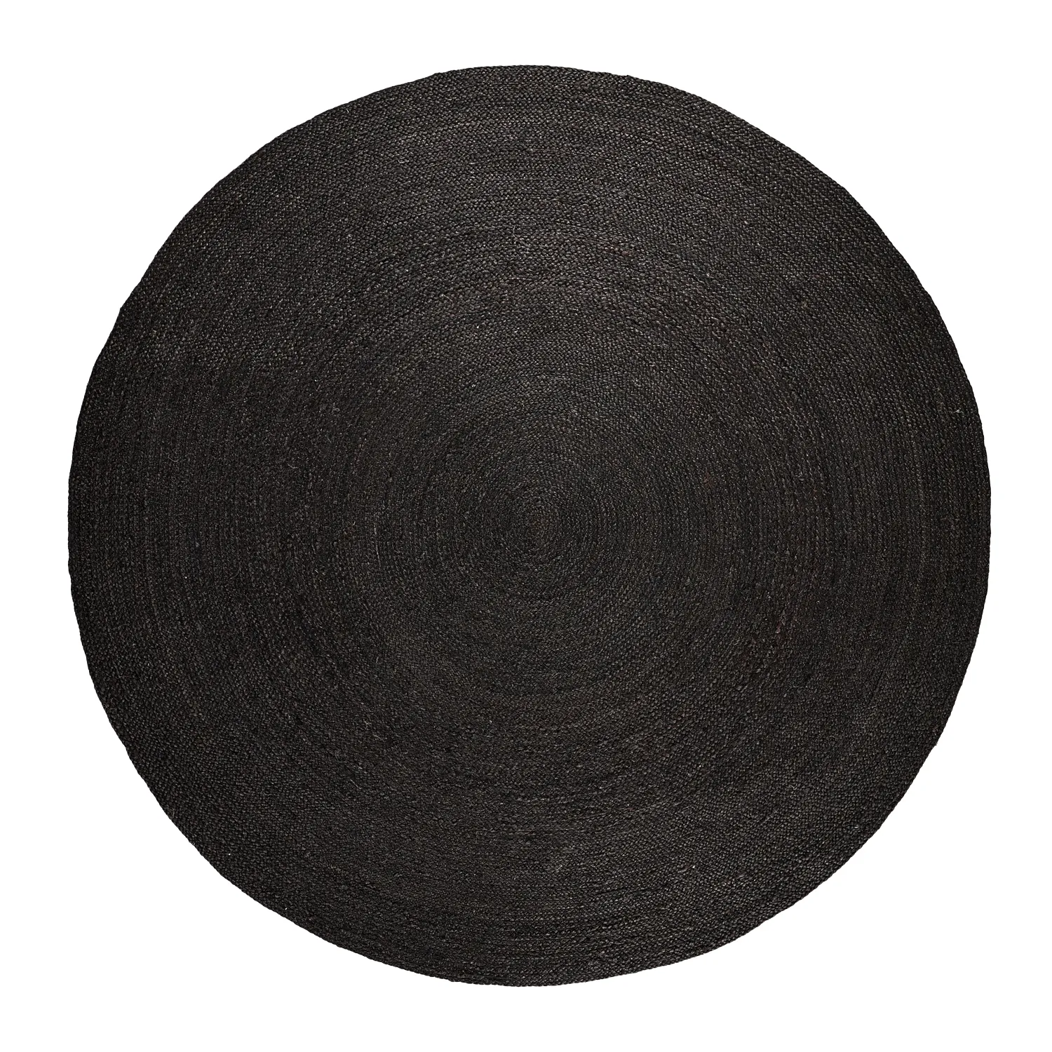 Alfombra redonda de yute - Amasia (negro)