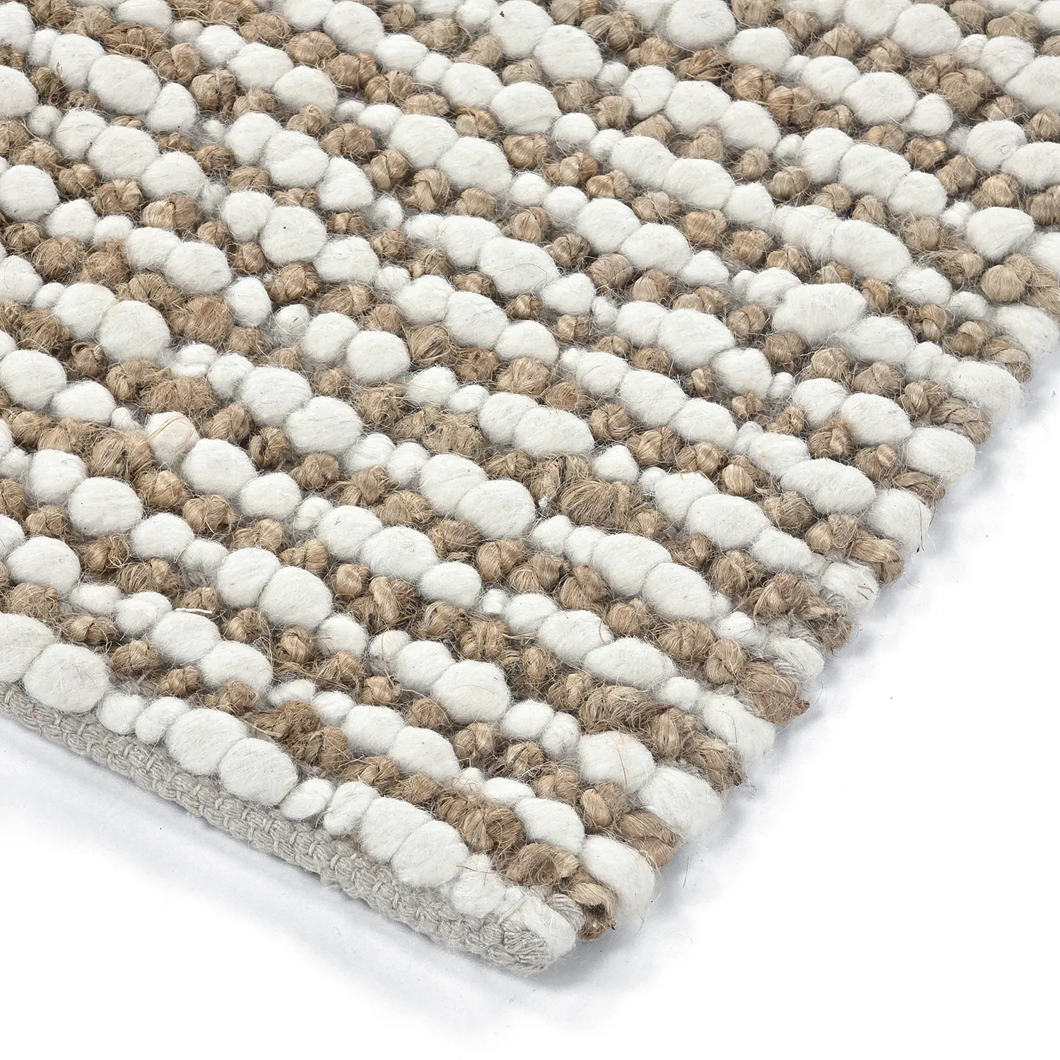 Alfombra de yute - Bally Jute/wool Bubble (naturaleza/blanco)