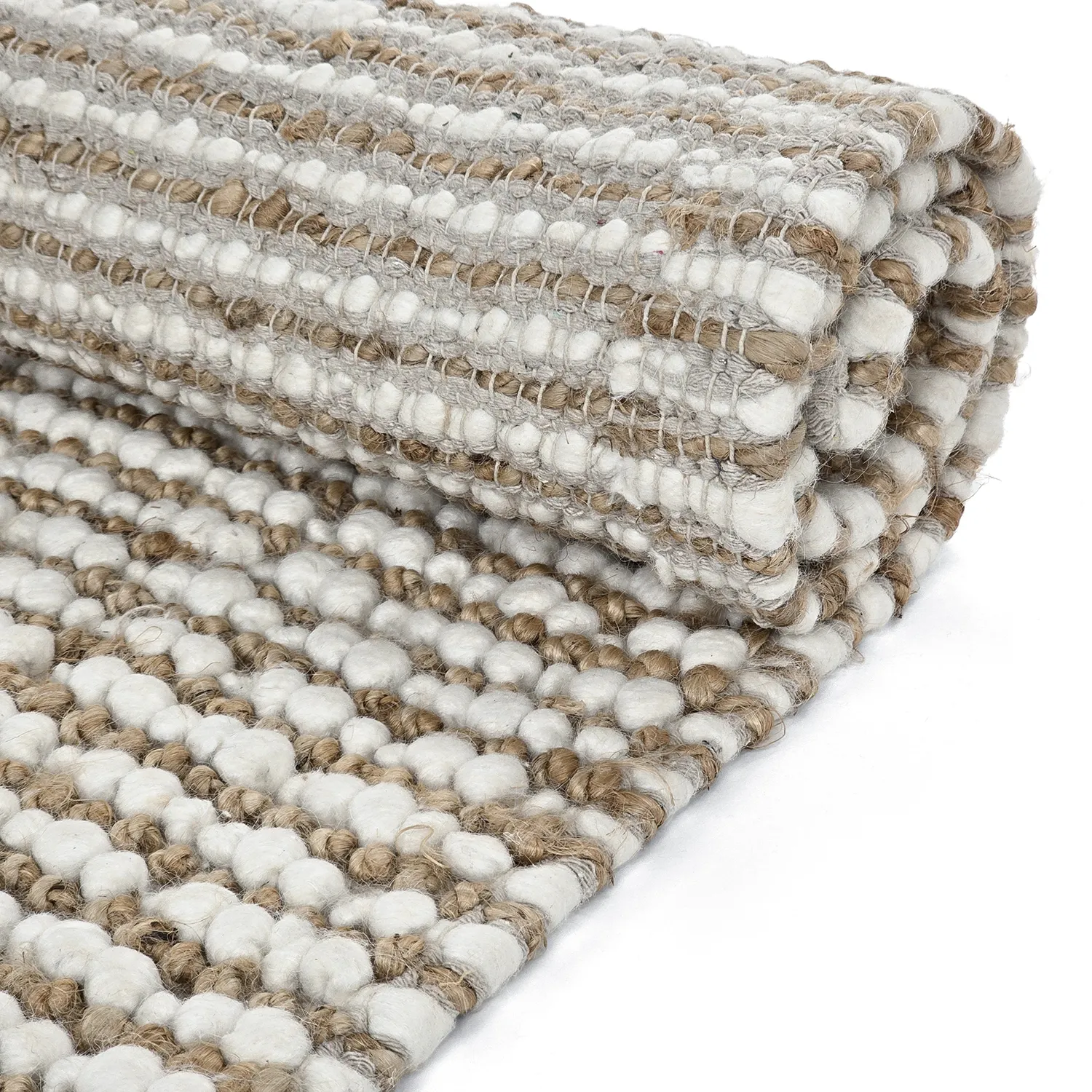 Alfombra de yute - Bally Jute/wool Bubble (naturaleza/blanco)