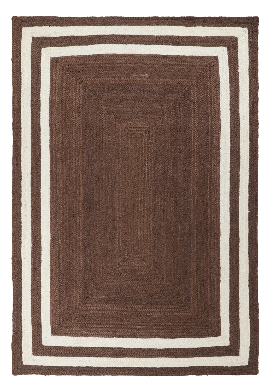 Alfombra de yute - Jessore (marrón/blanco)