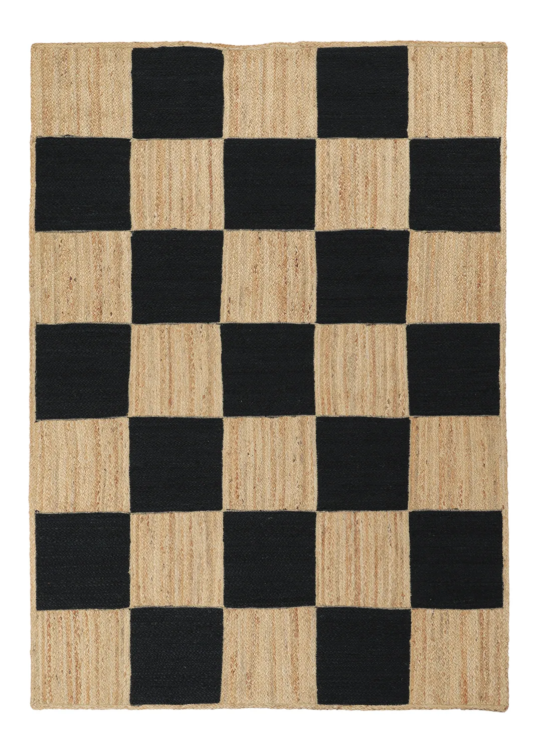 Alfombra de yute - Khulna (natural/negro)