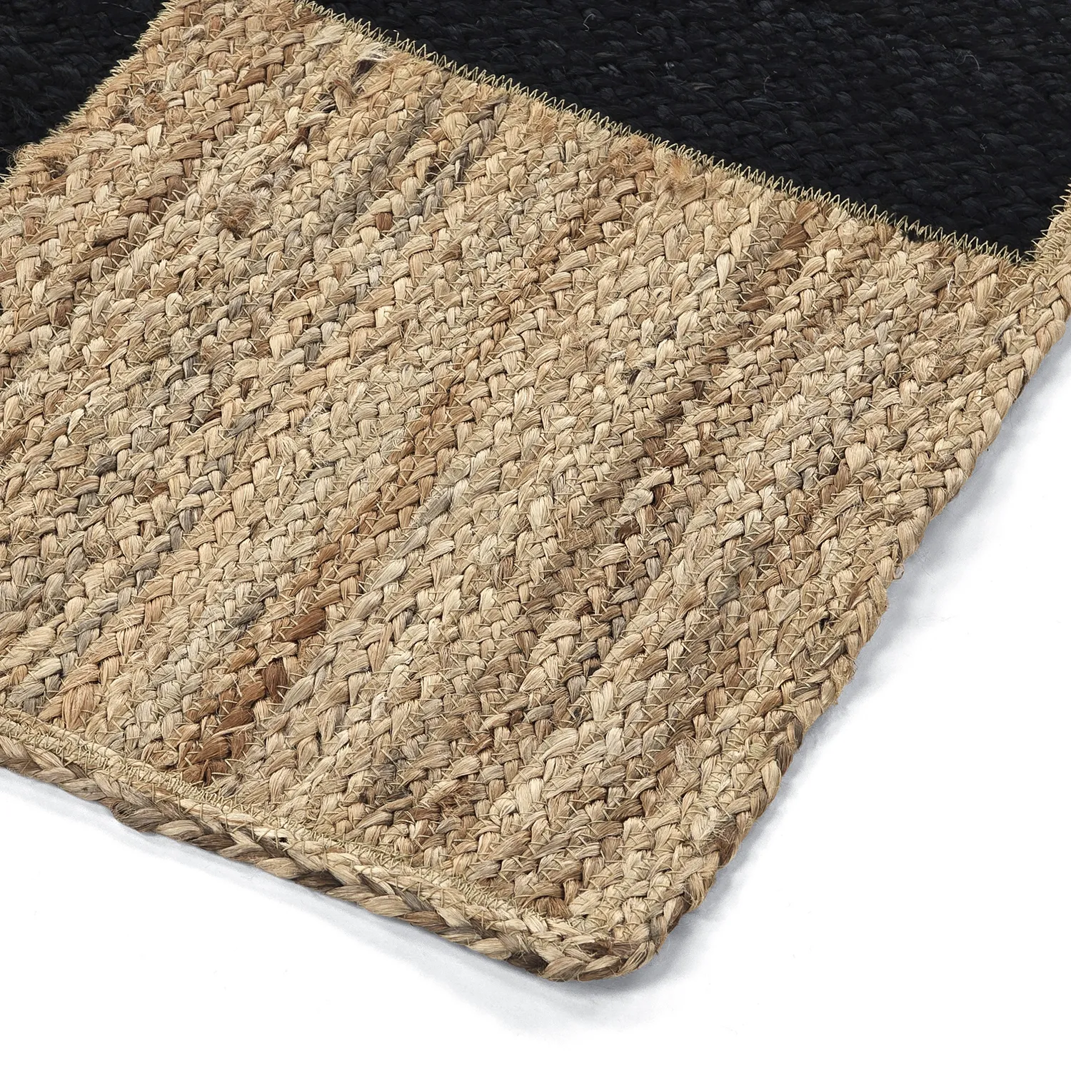 Alfombra de yute - Khulna (natural/negro)