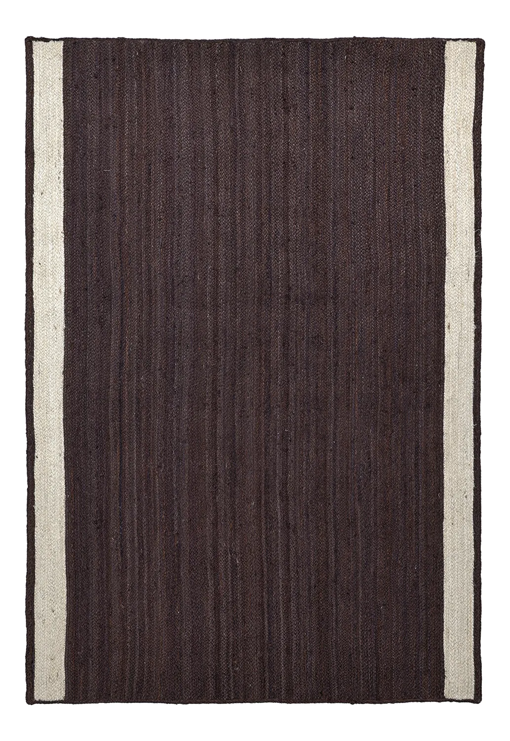 Alfombra de yute - Senaki (taupe oscuro/blanco)