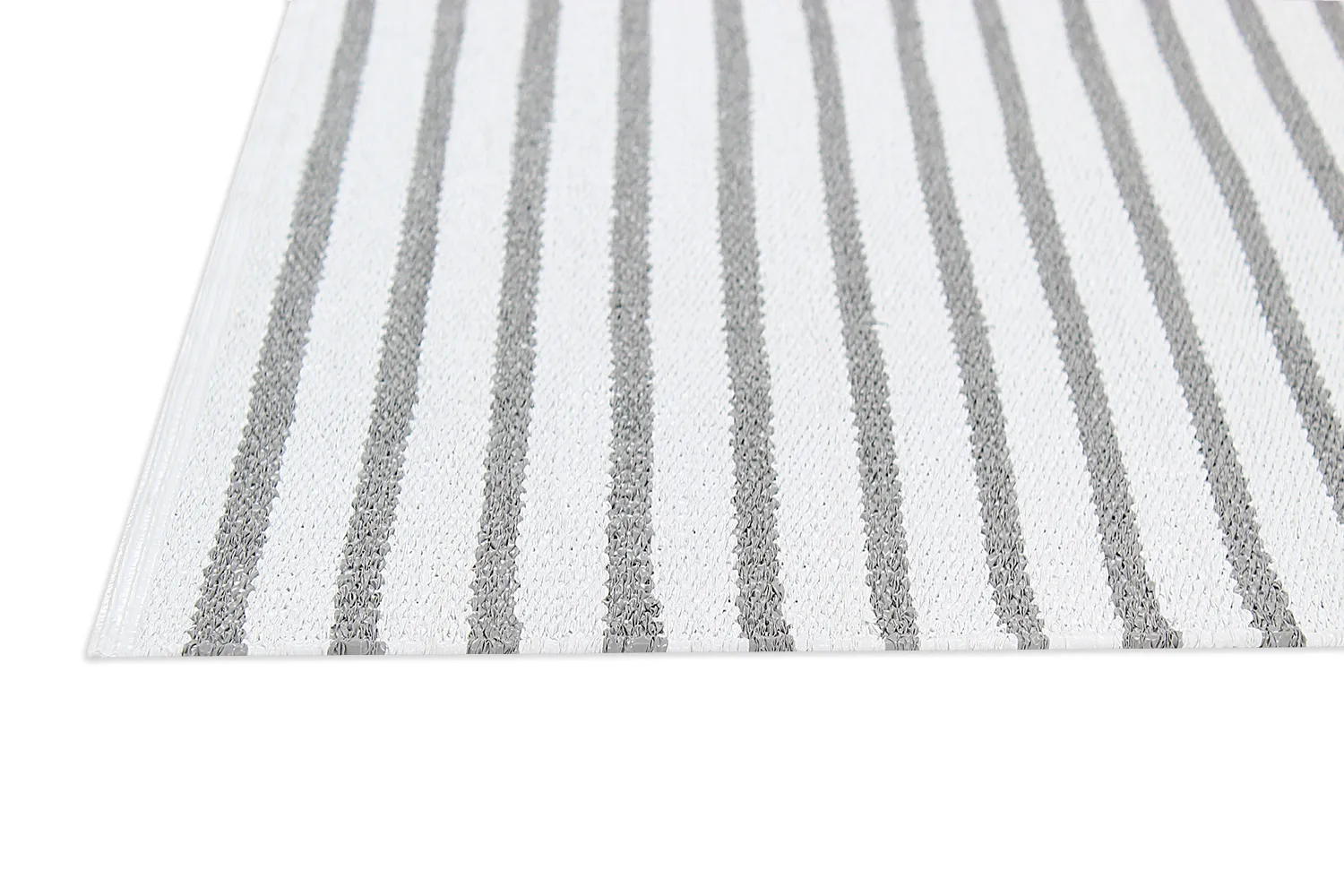 Alfombra de plástico - Kensington (gris/blanco)