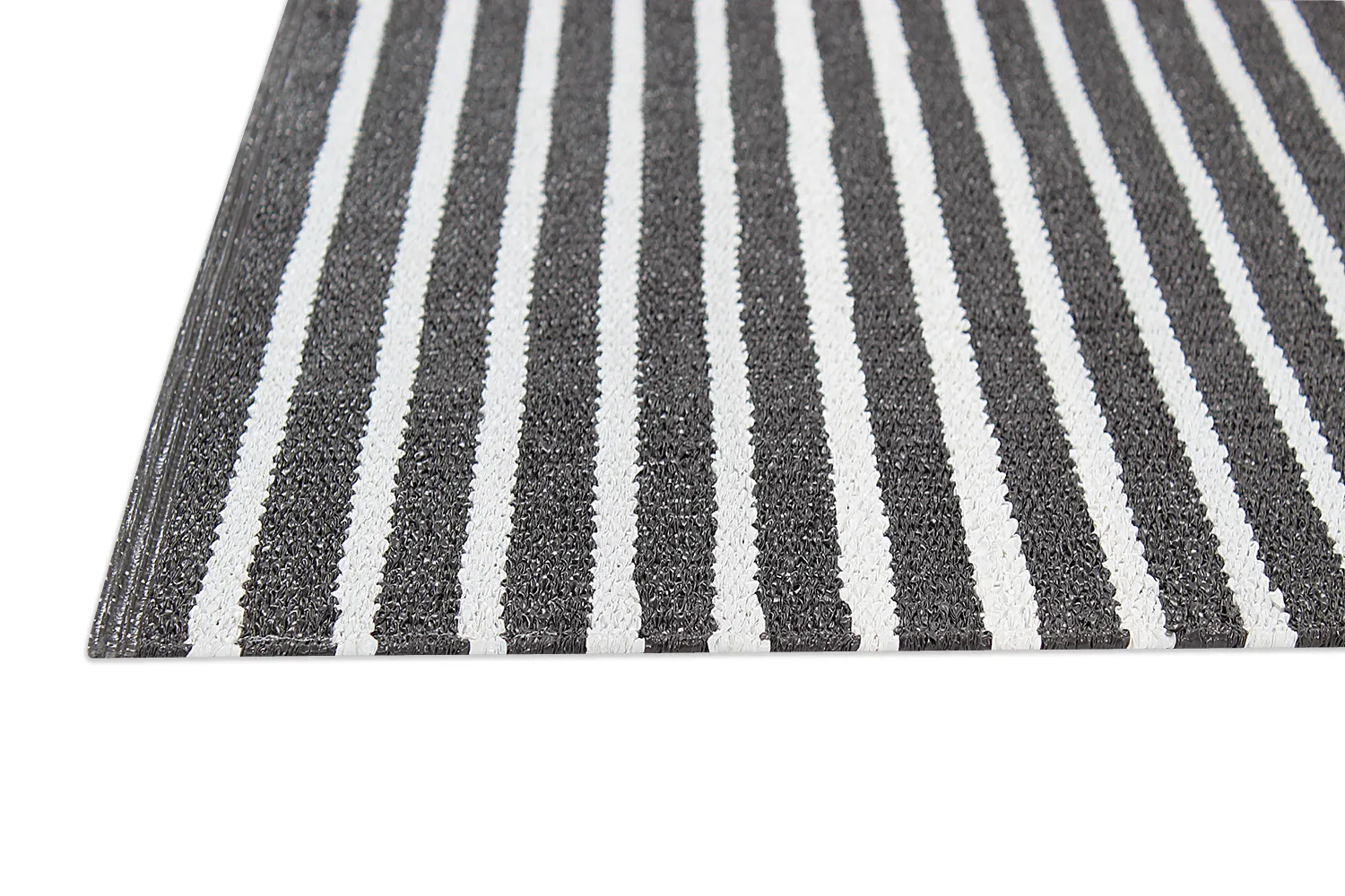Alfombra de plástico - Kensington (negro/blanco)