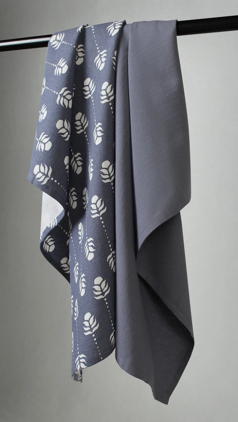 Paños de cocina en paquete de 2 - Sari (azul)