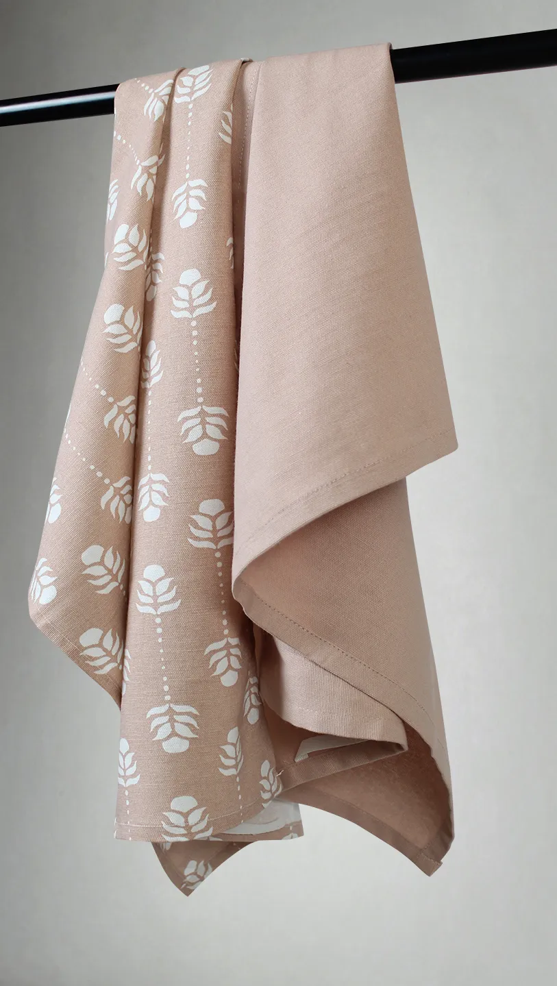 Paños de cocina en paquete de 2 - Sari (rosa)