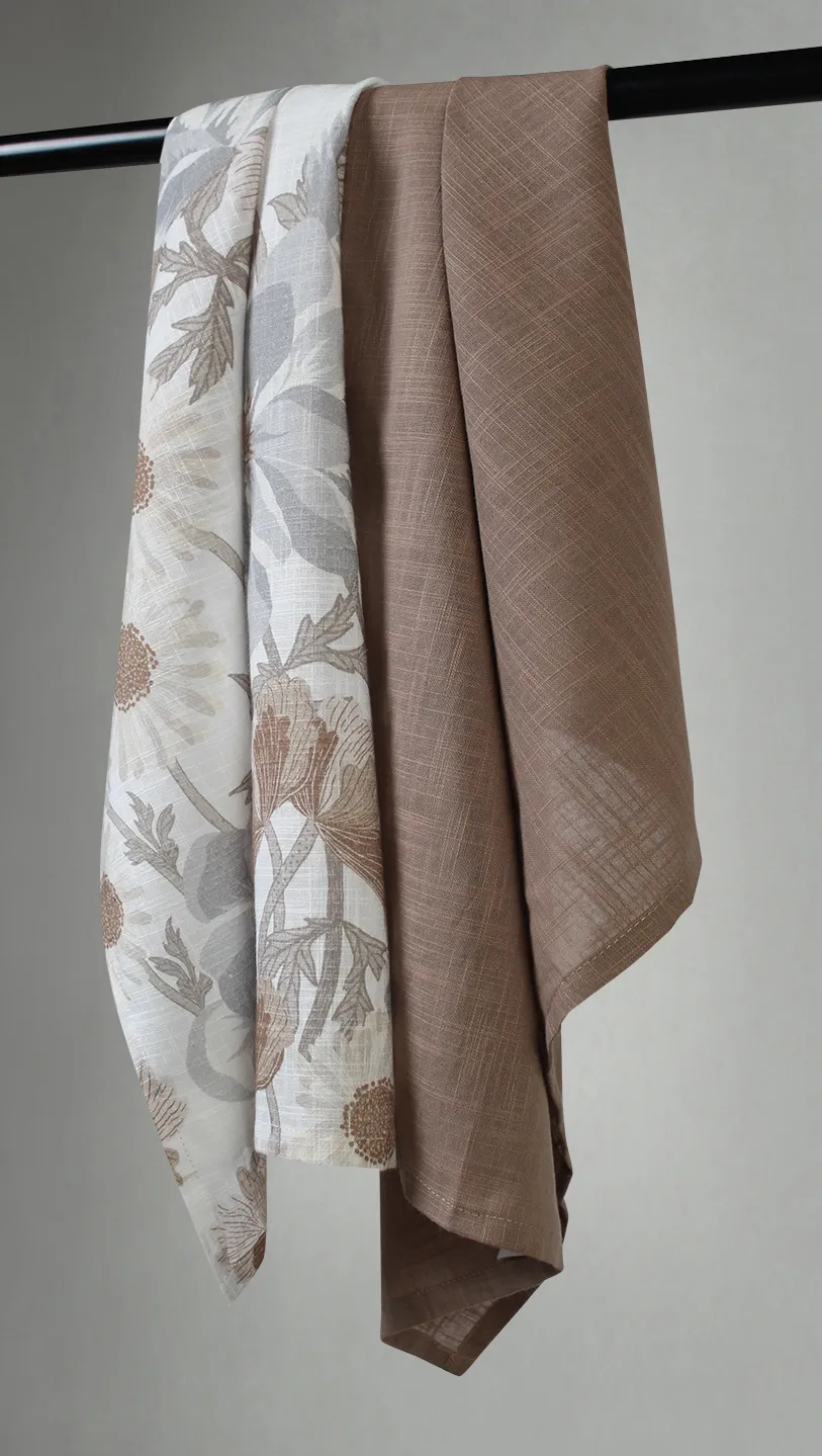 Paños de cocina en paquete de 2 - Serena (gris/beige)