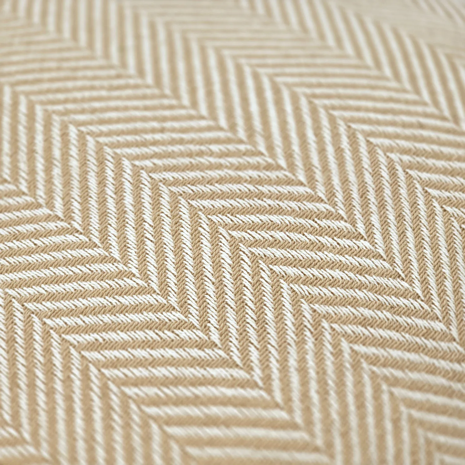 Funda de almohada - Denisa Fishbone (beige/blanco)