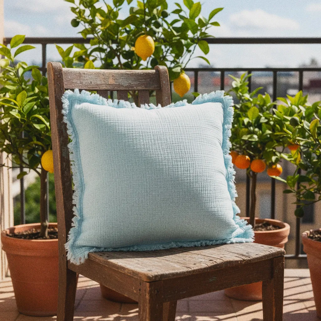 Funda de almohada - Dorena (azul claro)