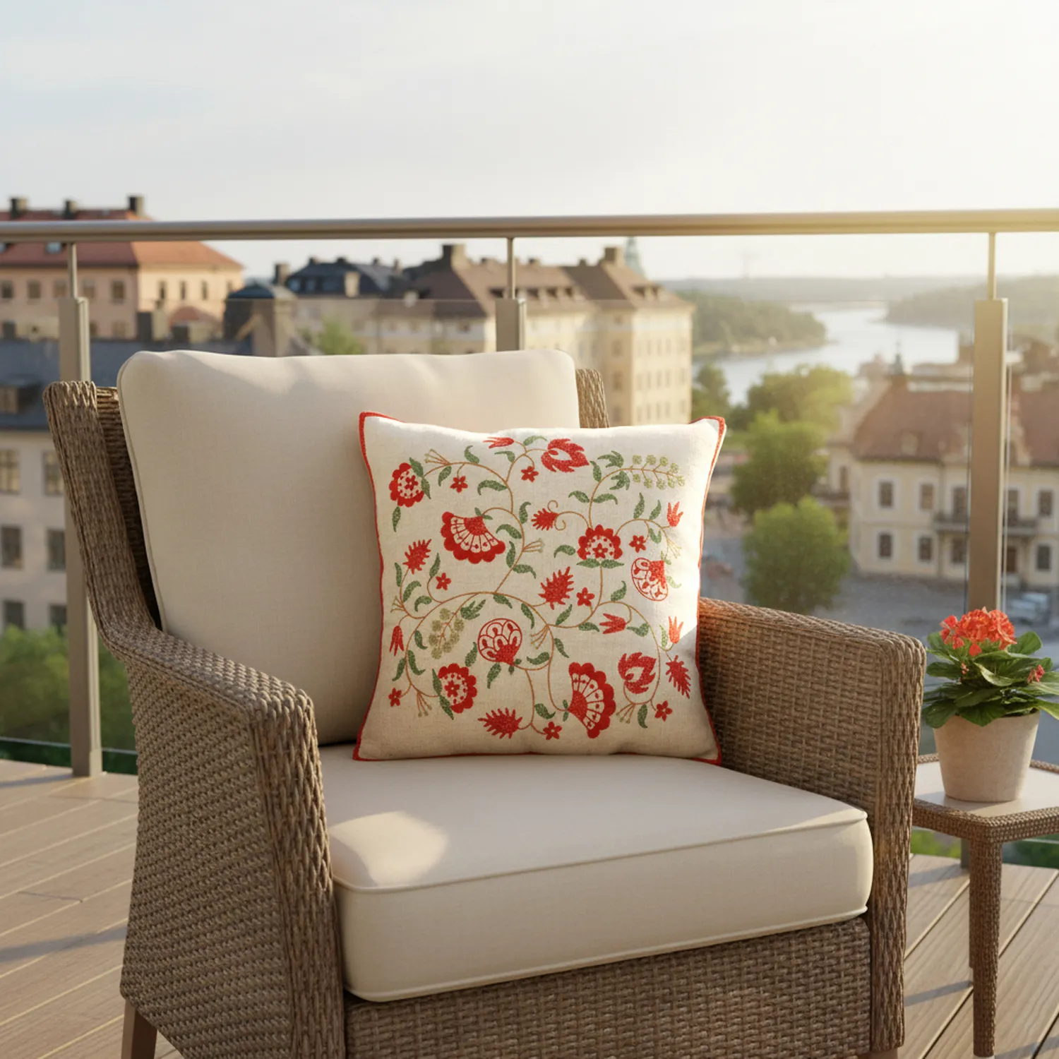 Funda de almohada - Kalmar Embroidered Cushion Cover (multicolor)