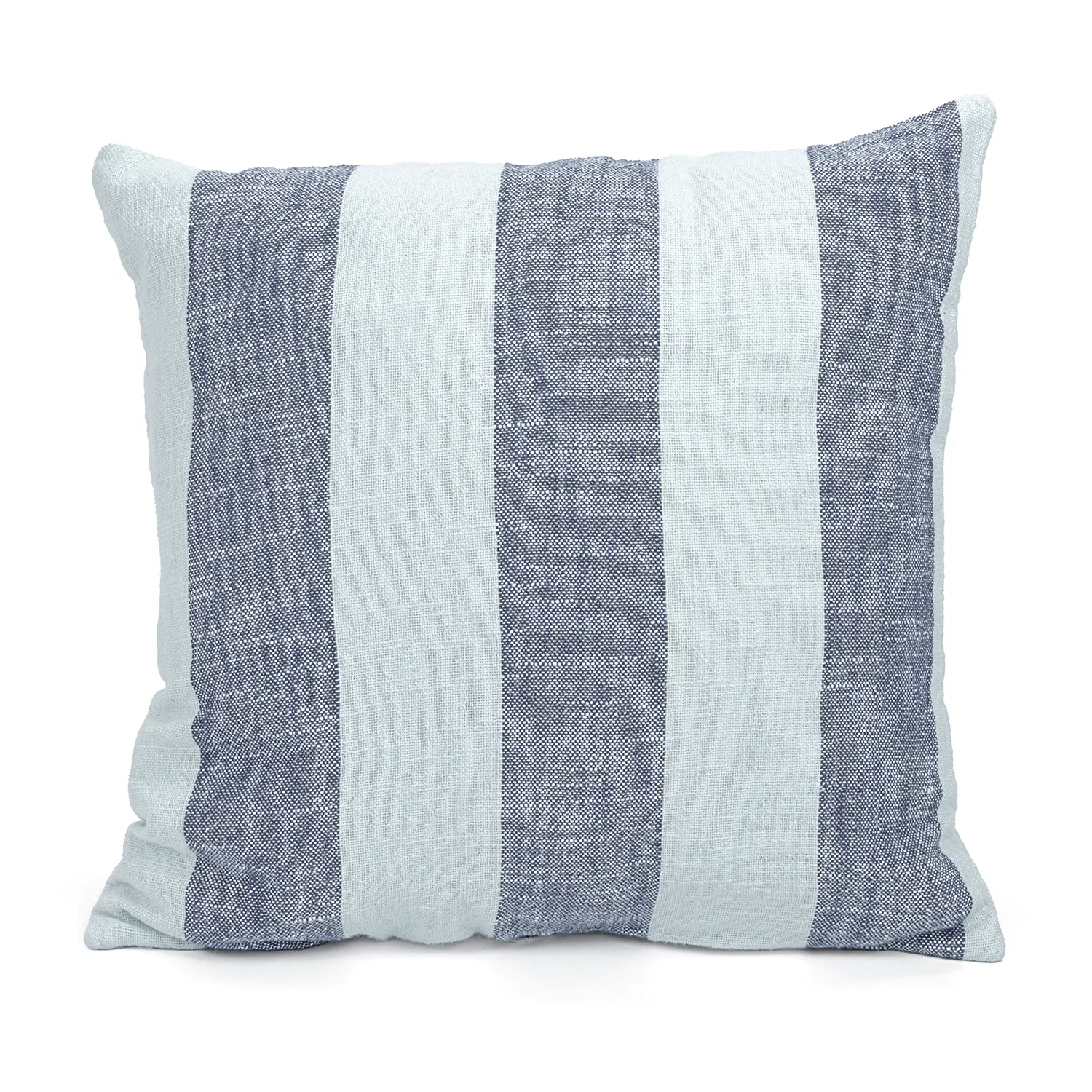 Funda de almohada - Kora stripe cotton cushion cover (azul marino/azul claro)