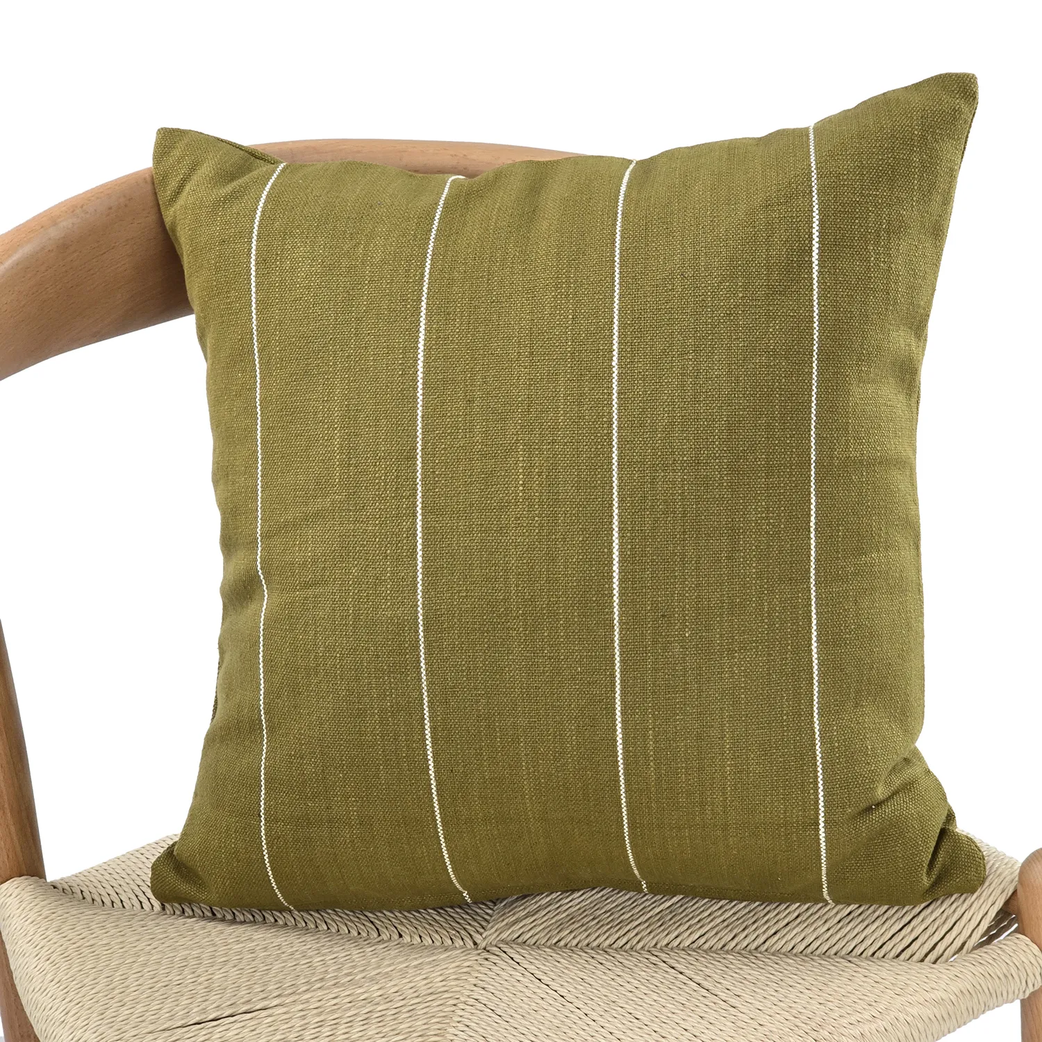 Funda de almohada - Martina Stripe (verde/blanco)