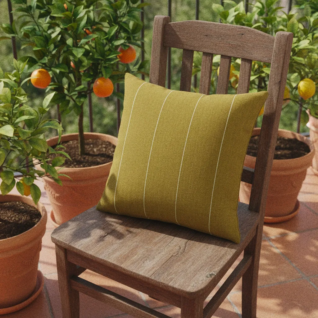Funda de almohada - Martina Stripe (verde/blanco)