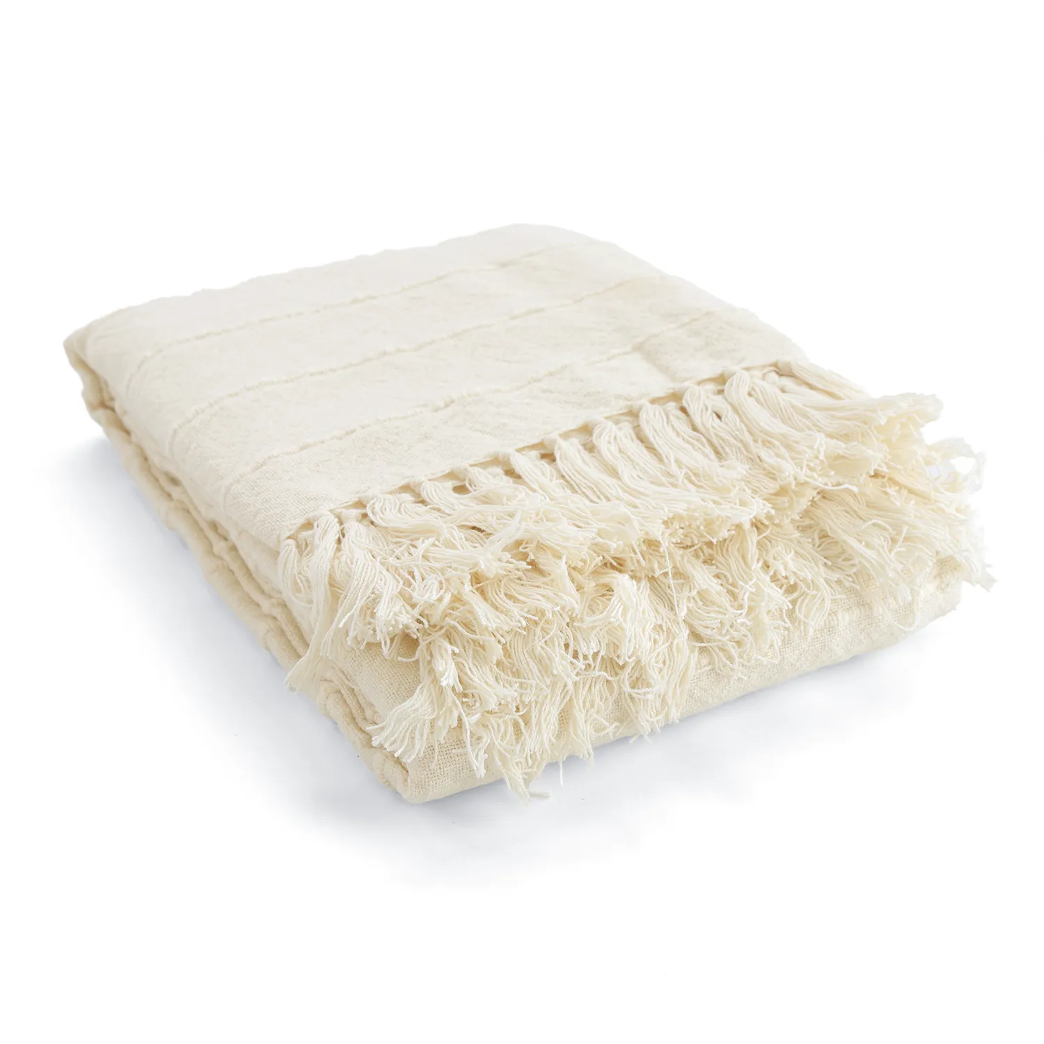 Mantas - Nalani cotton throw (crema)