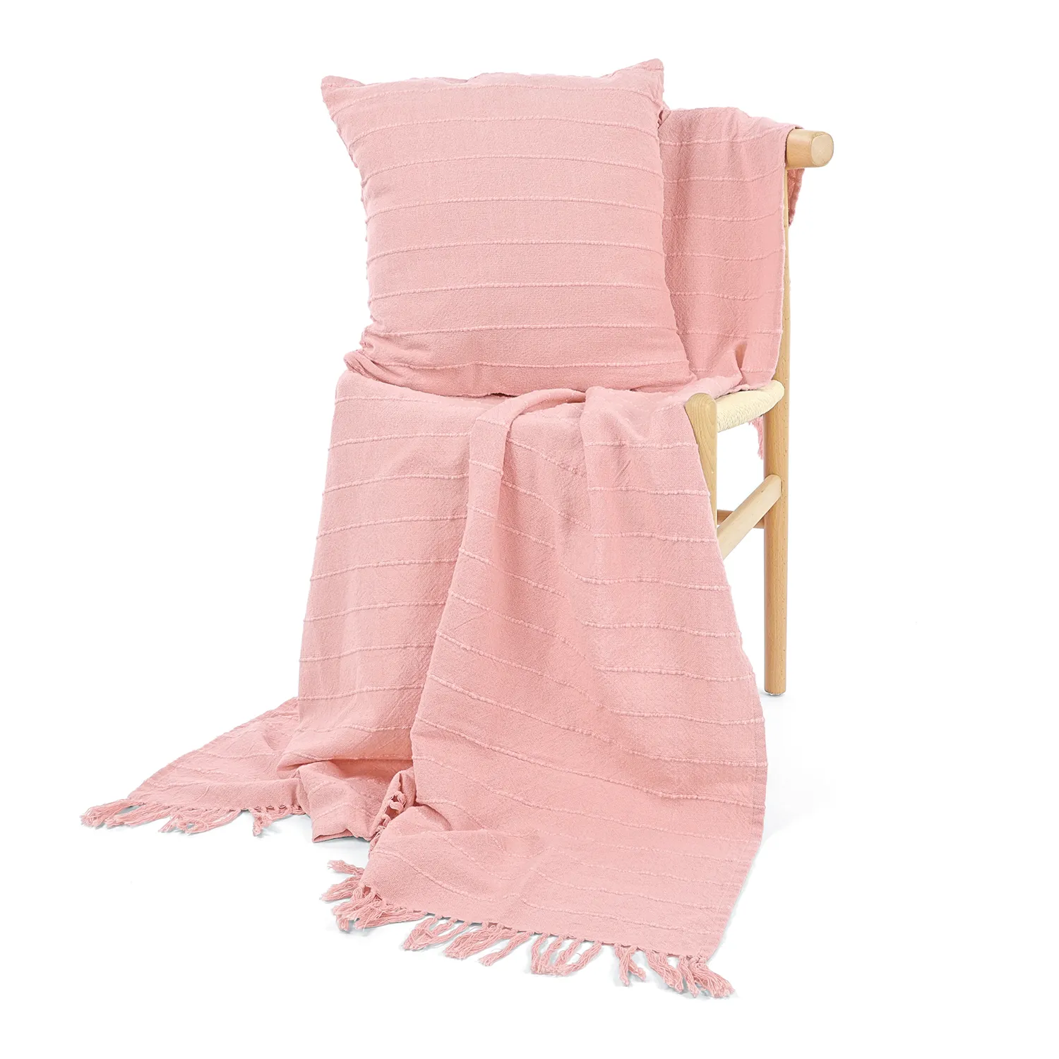 Mantas - Nalani cotton throw (rosa)