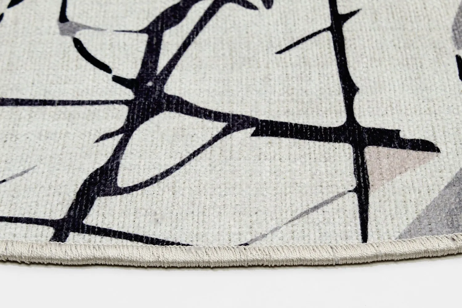 Alfombras redondeadas - Lawrance (gris/blanco)