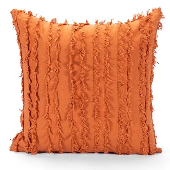 Funda de almohada - Boho Linen 45 x 45 cm (naranja)