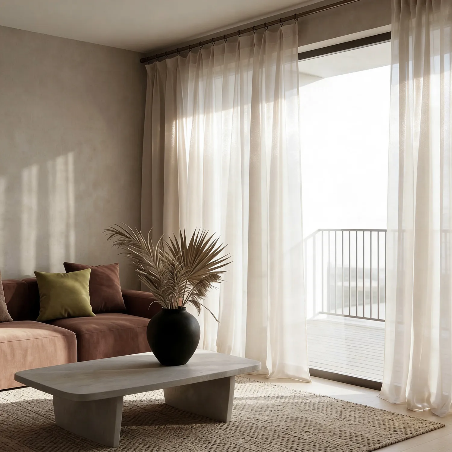 Cortinas Pack de 2 - Cortina mezcla de lino Lumira (crema)