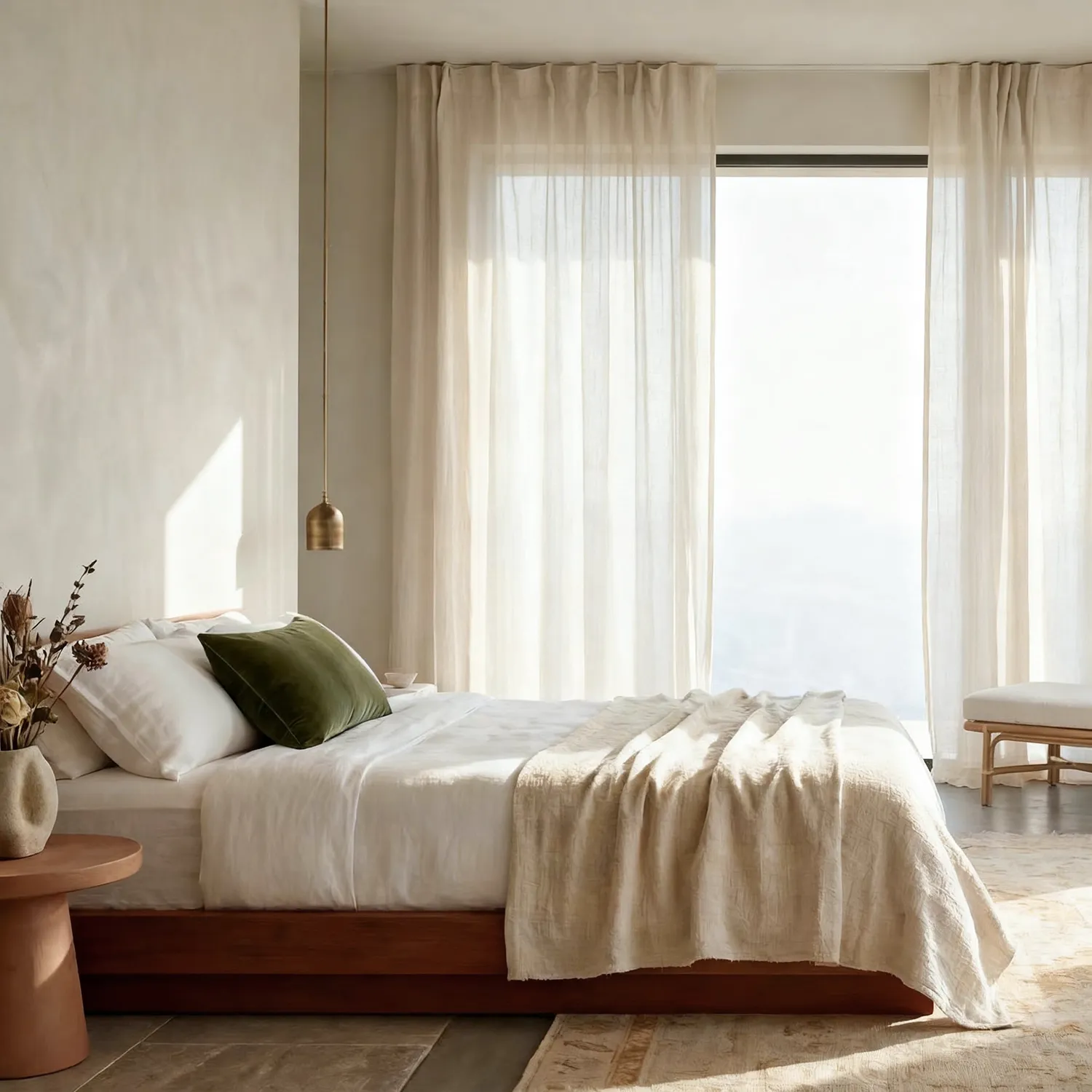 Cortinas Pack de 2 - Cortina mezcla de lino Lumira (crema)