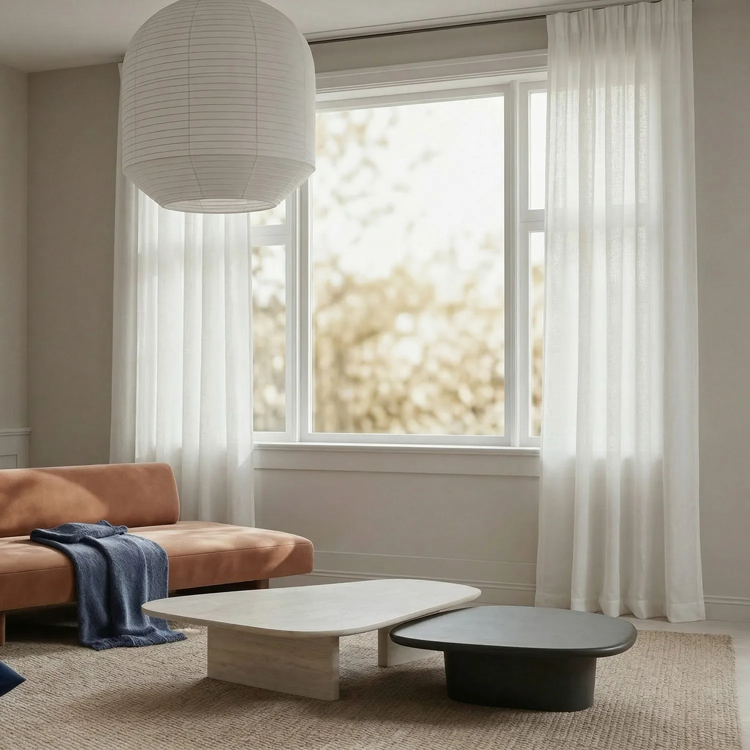 Cortinas Pack de 2 - Cortina mezcla de lino Lumira (blanco)