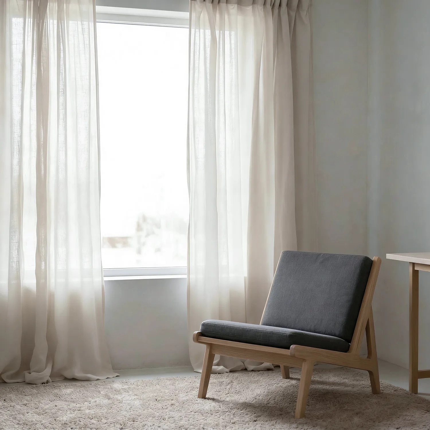 Cortinas Pack de 2 - Cortina mezcla de lino Lumira (blanco)