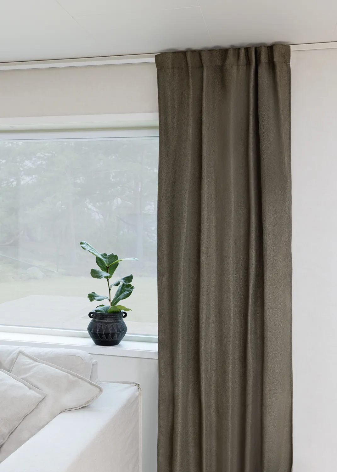 Cortinas - Cortinas apagadas Mila (gris oscuro)